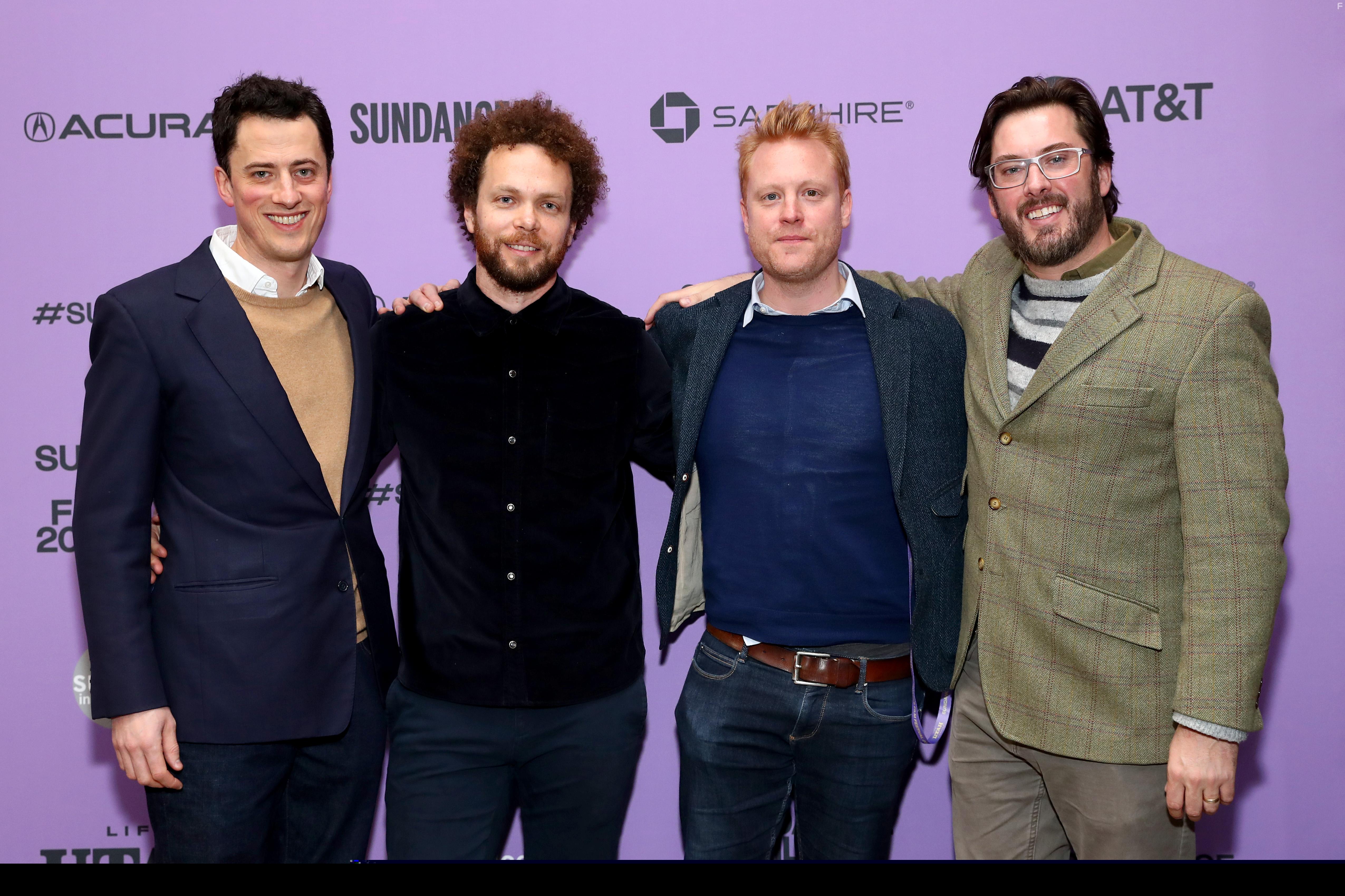 Adam Ackland, Ben Pugh, and Rory Aitken at an event for Ironbark (2020)