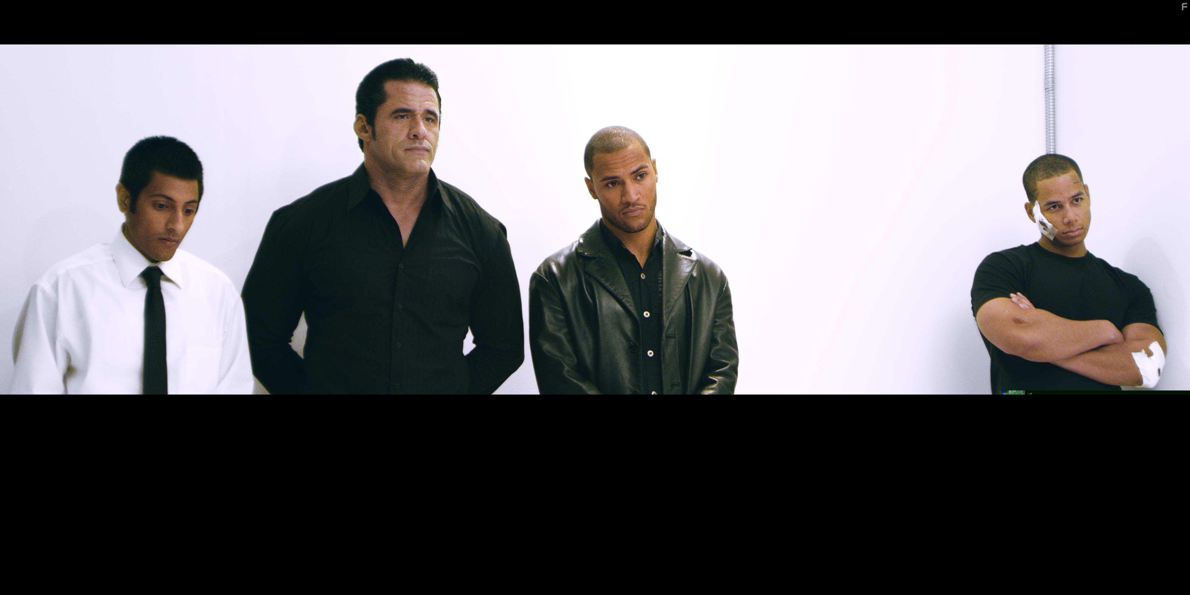 Marcus LaVoi, Amandeep Lehal, Andre Hall, and Ralph Riddle in Alien Theory (2019)