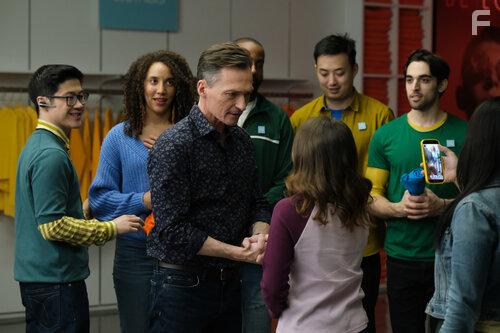 Stephen Bogaert, Jessica B. Hill, Kenny Wong, and Romane Denis in Slaxx (2020)