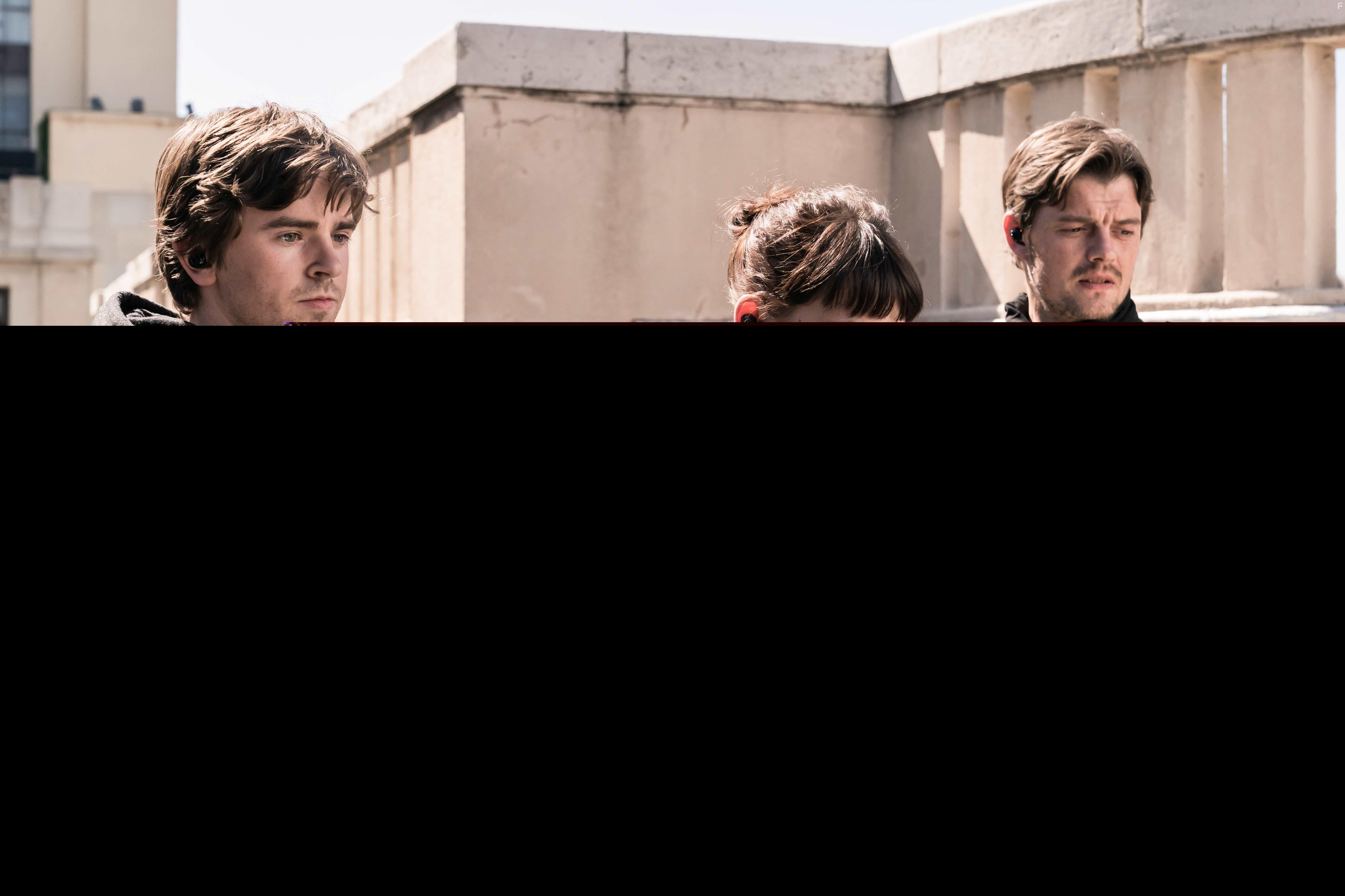 Freddie Highmore, Sam Riley, and Astrid Bergs-Frisbey in Way Down (2021)