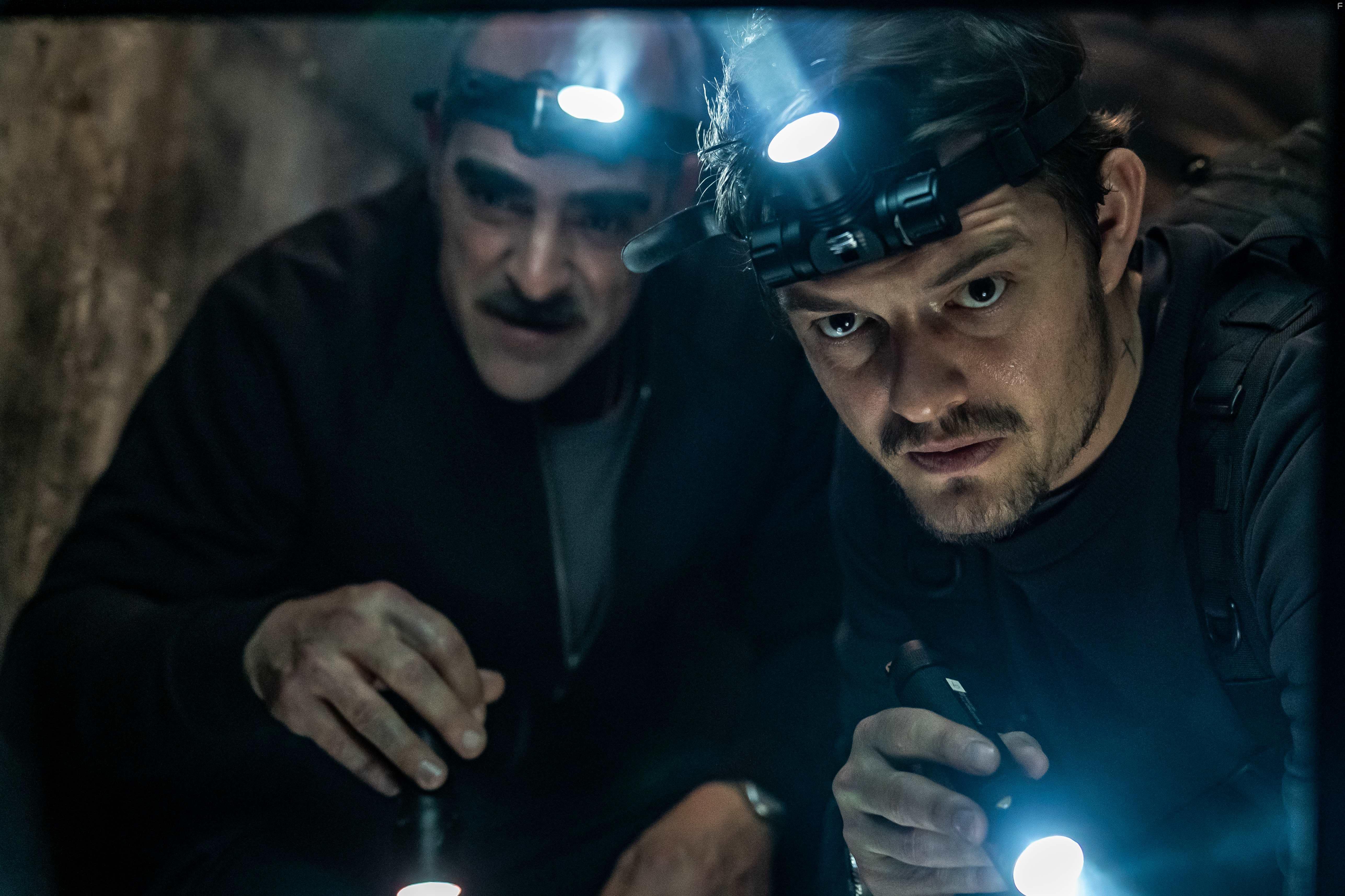 Sam Riley and Luis Tosar in Way Down (2021)