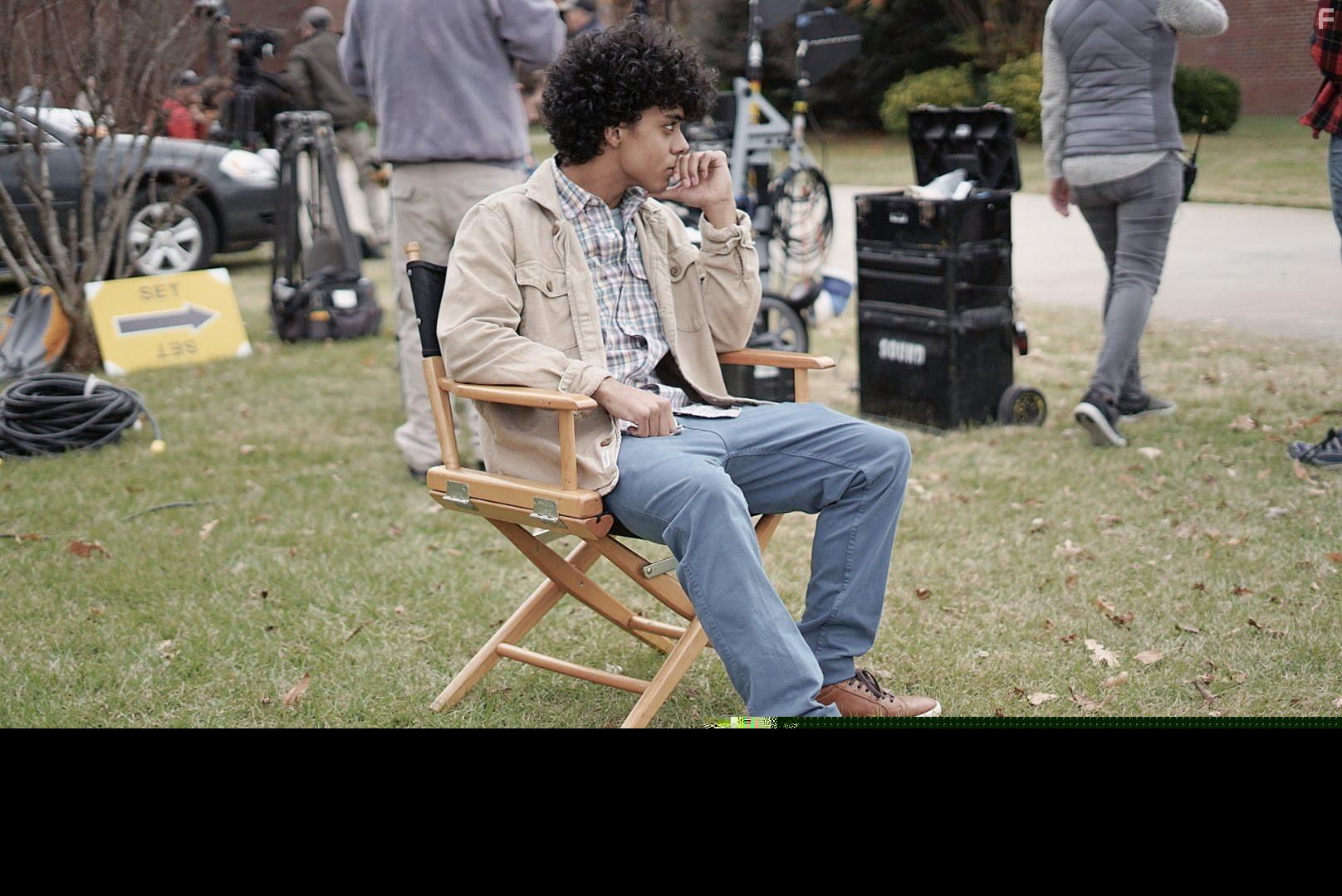 Johann Flores on the set of Redeemed