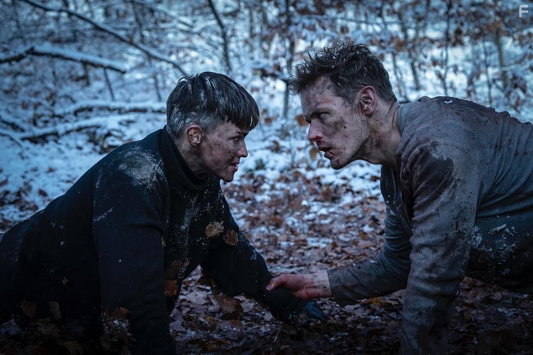 Sam Heughan and Ruby Rose in SAS: Red Notice (2021)
