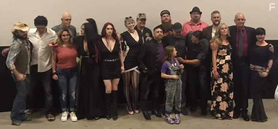 Michael Berryman, Remy St. Paul, Billy Blair, Jennifer Michelle Stone II, Abel Berry, Jamie Maxwell, Peter Armendriz, Marc Pearce, Lane Dansby, Justin P. Warren, and Shawna Rasmussen in Midnight Devils (2019)