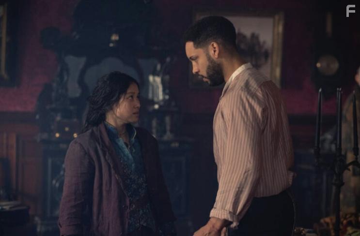 Royce Pierreson and Thaddea Graham in The Irregulars (2021)