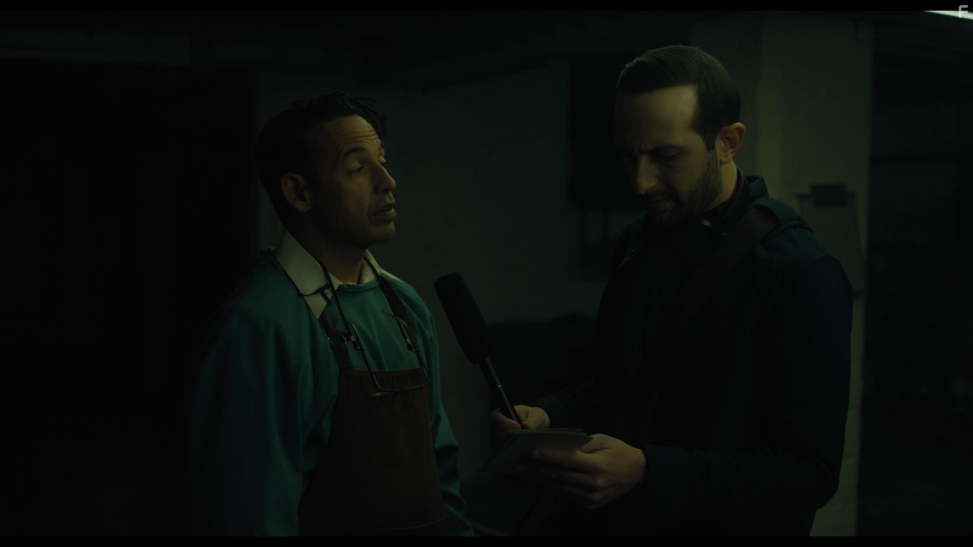 Shaun Majumder and Michael Musi in Something Undone (2021)