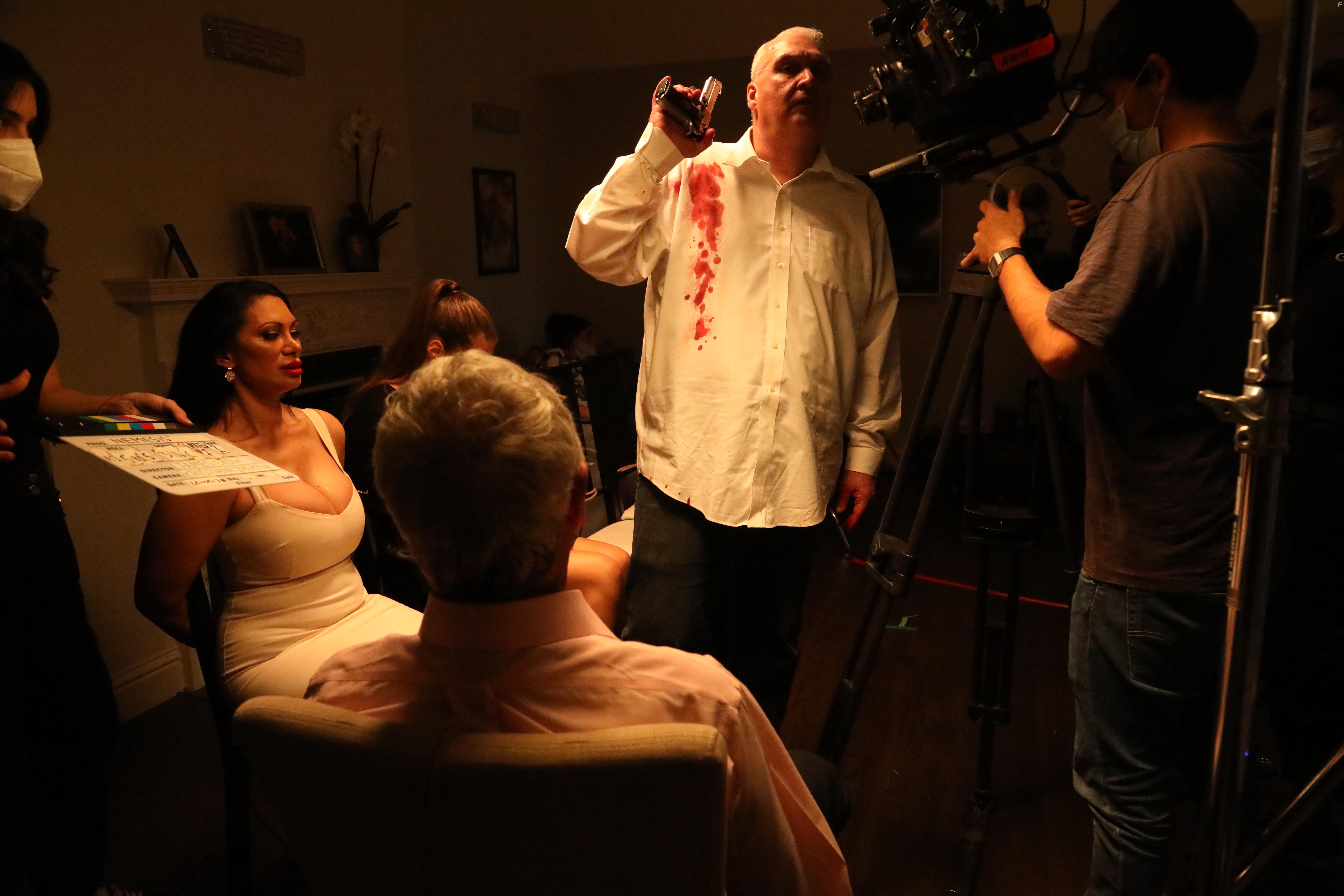 Frank Harper, Billy Murray, and Jeanine Nerissa Sothcott in Nemesis (2021)