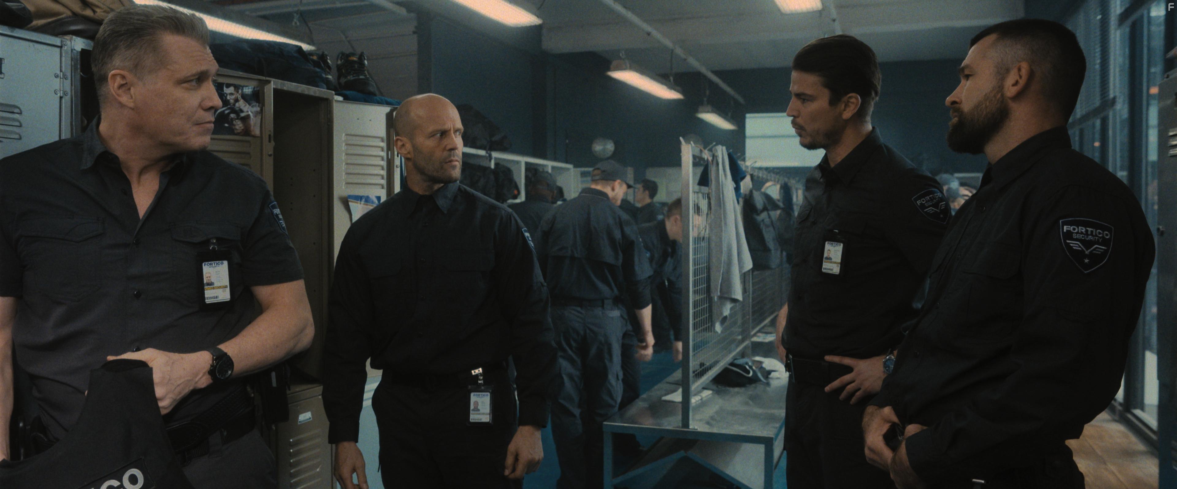 Josh Hartnett, Jason Statham, Holt McCallany, and Rocci Williams in Wrath of Man (2021)