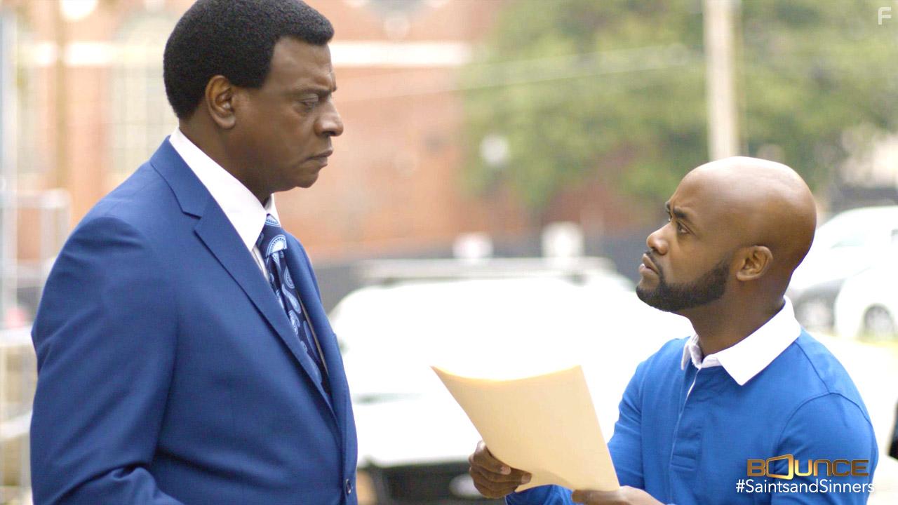 Afemo Omilami and Tray Chaney in Saints & Sinners (2016)