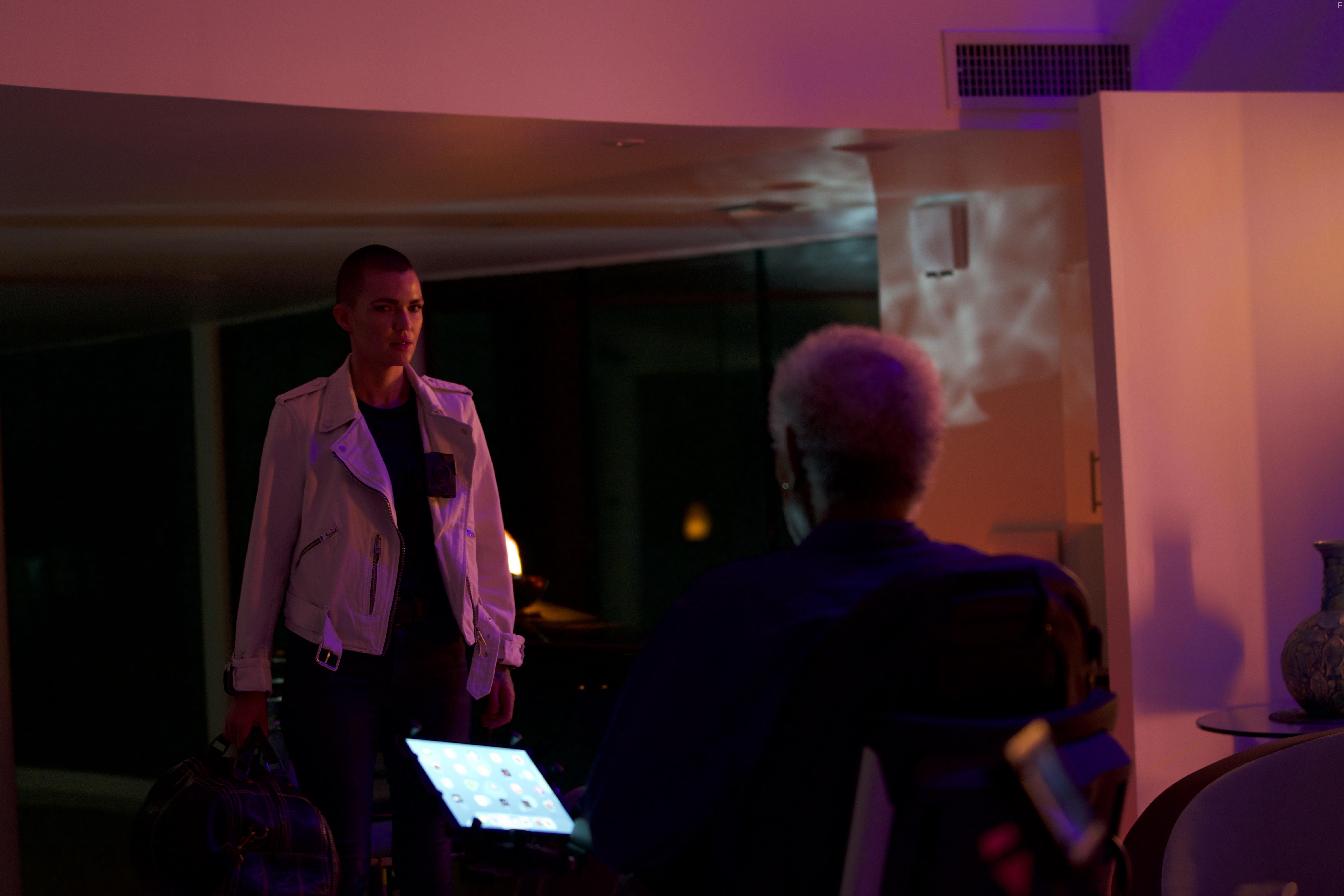 Morgan Freeman and Ruby Rose in Vanquish (2021)