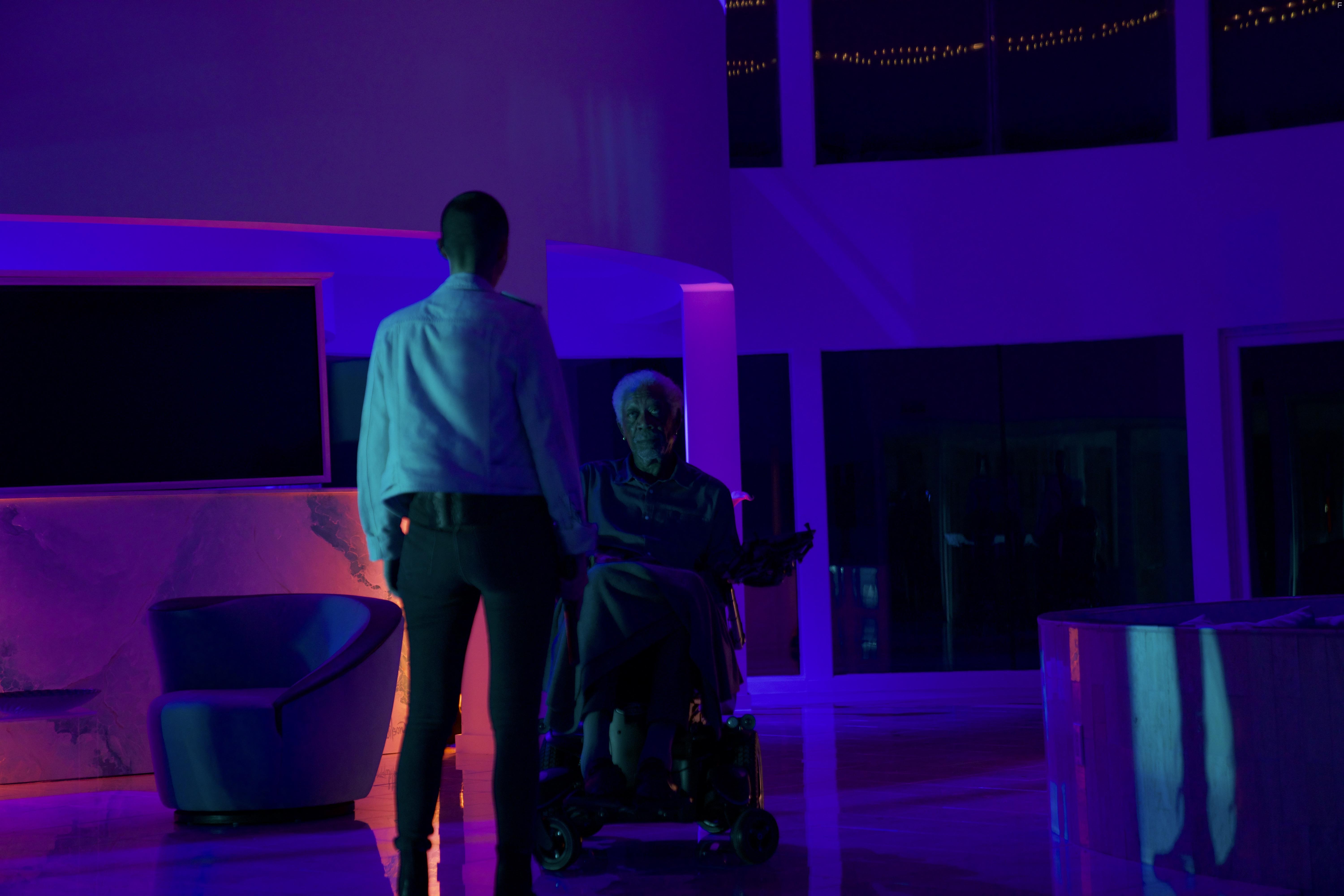 Morgan Freeman and Ruby Rose in Vanquish (2021)