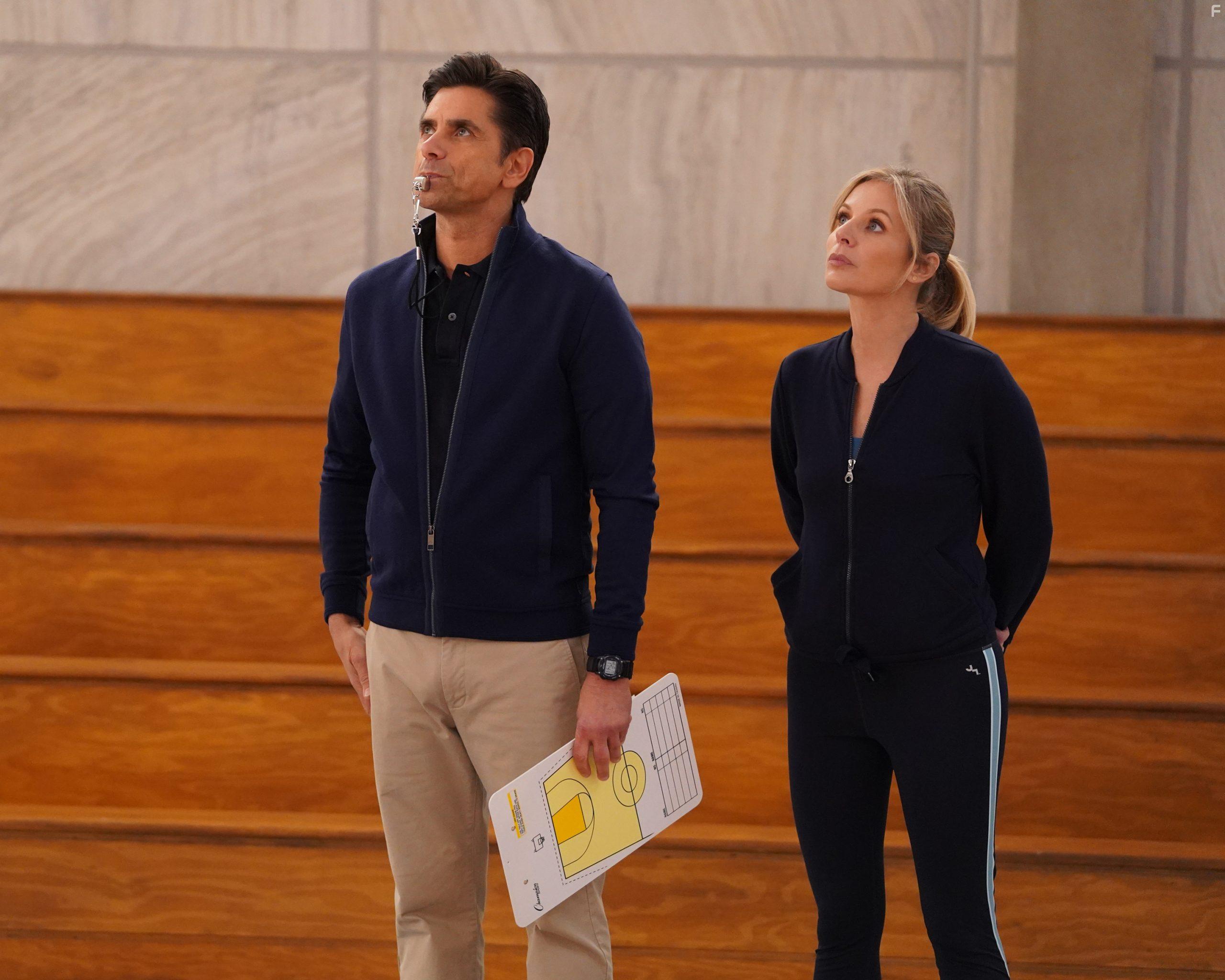 John Stamos and Jessalyn Gilsig in Big Shot (2021)