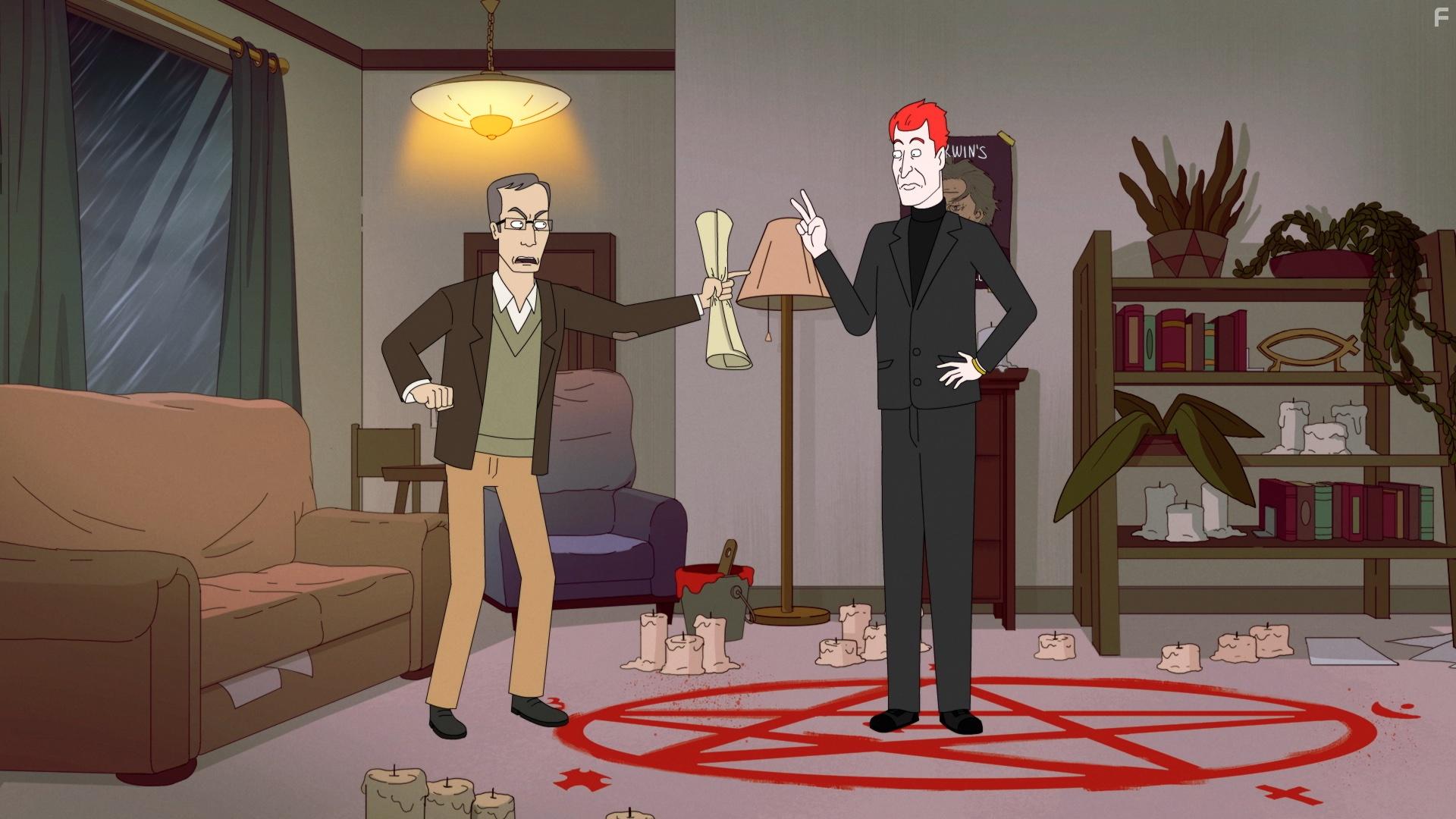 Lewis Black and Alan Tudyk in Devil May Care (2021)