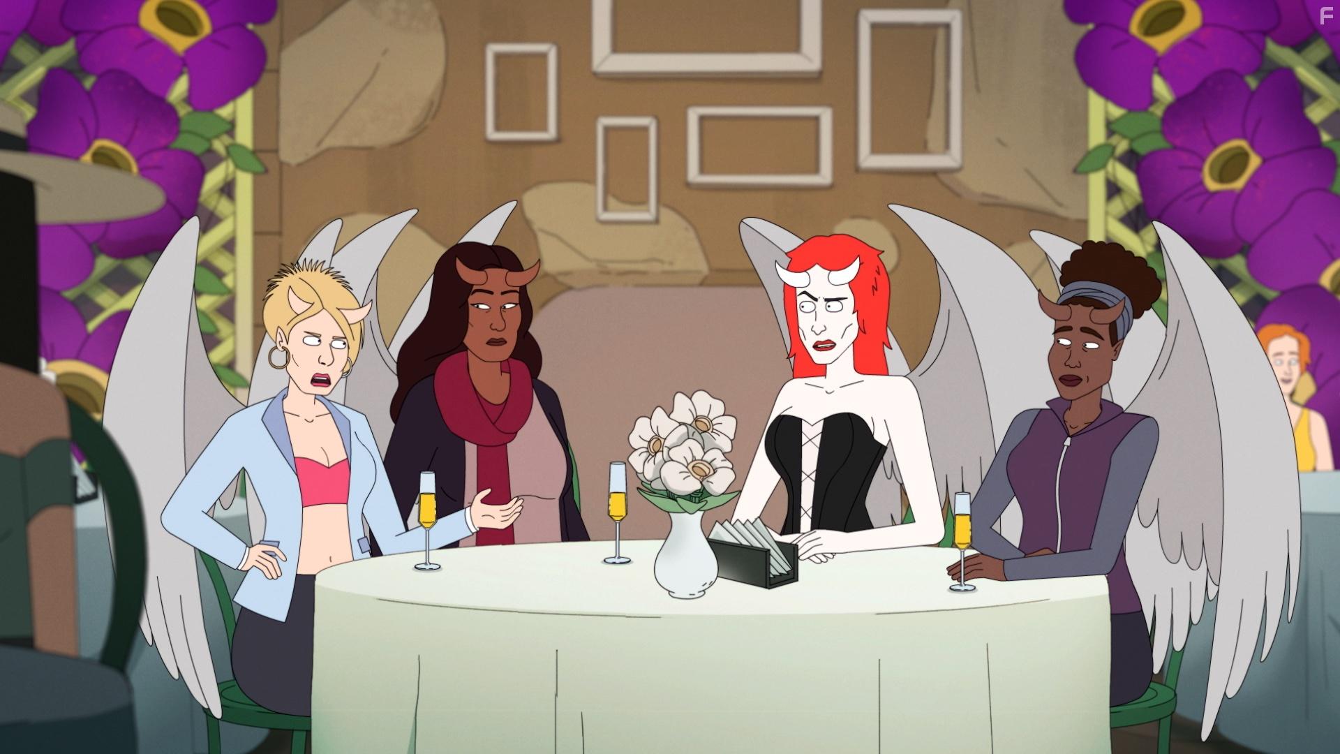 Tichina Arnold, Pamela Adlon, and Stephanie Beatriz in Devil May Care (2021)