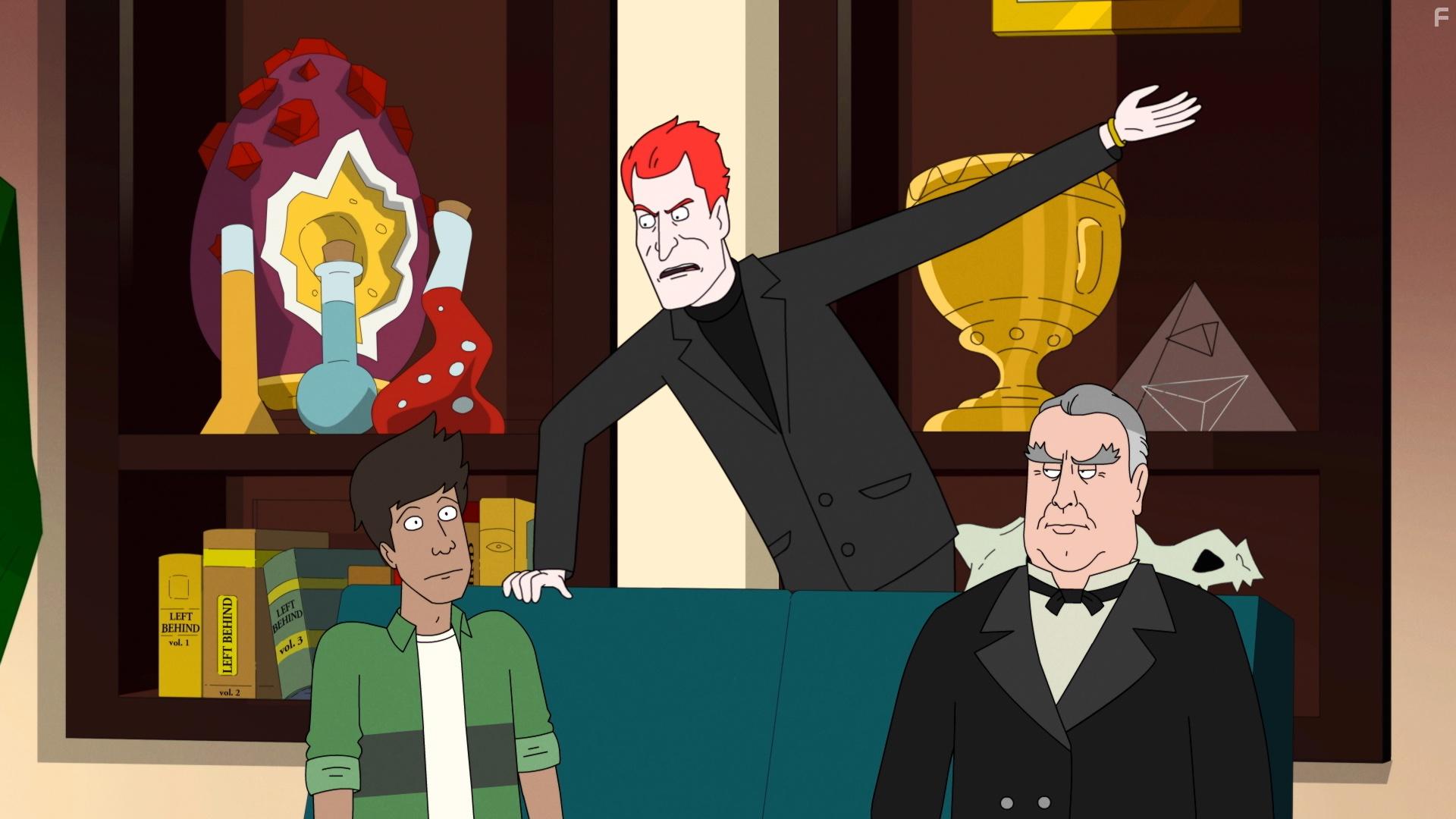 Fred Tatasciore, Alan Tudyk, and Asif Ali in Devil May Care (2021)