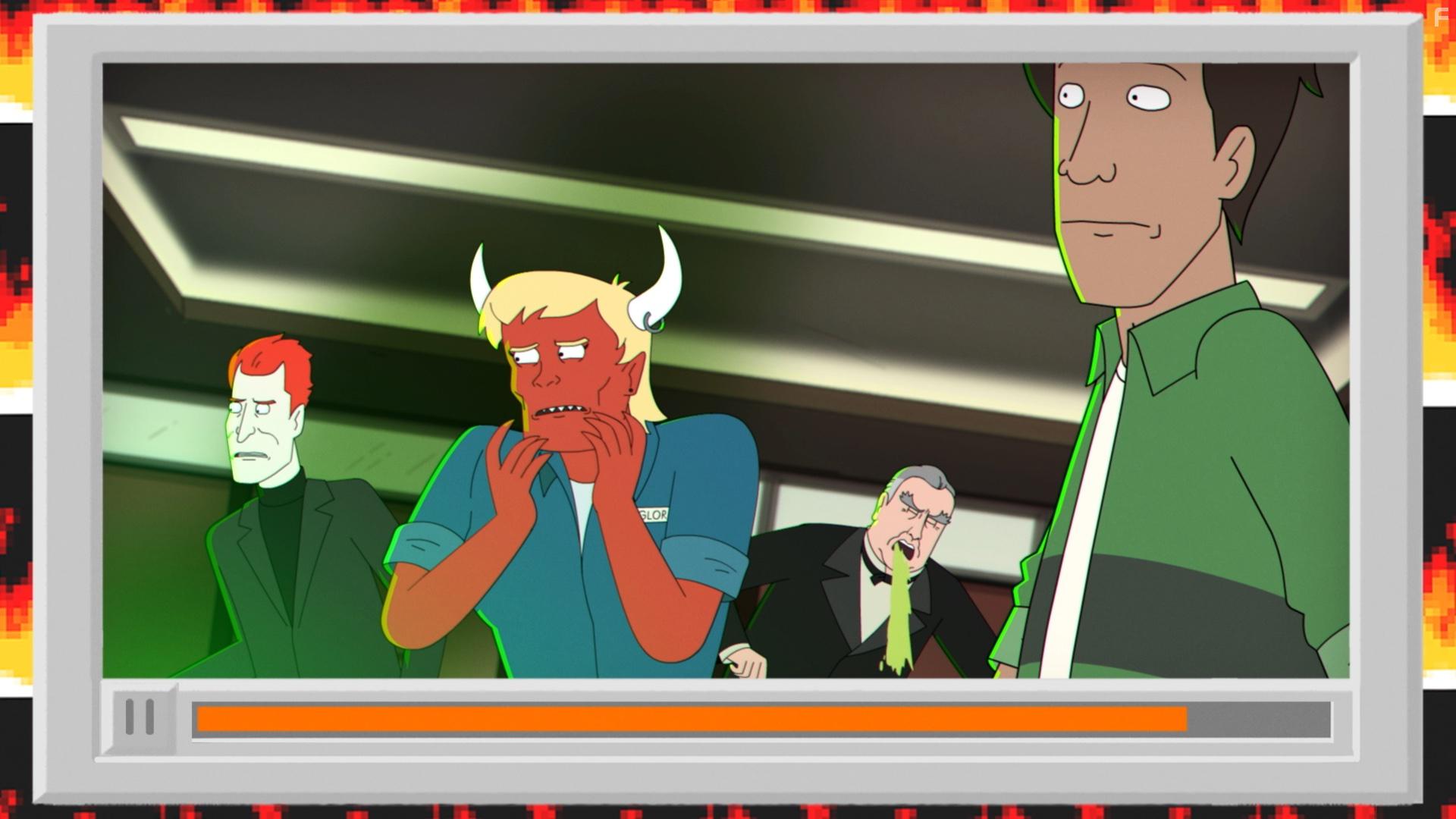 Fred Tatasciore, Alan Tudyk, Stephanie Beatriz, and Asif Ali in Devil May Care (2021)