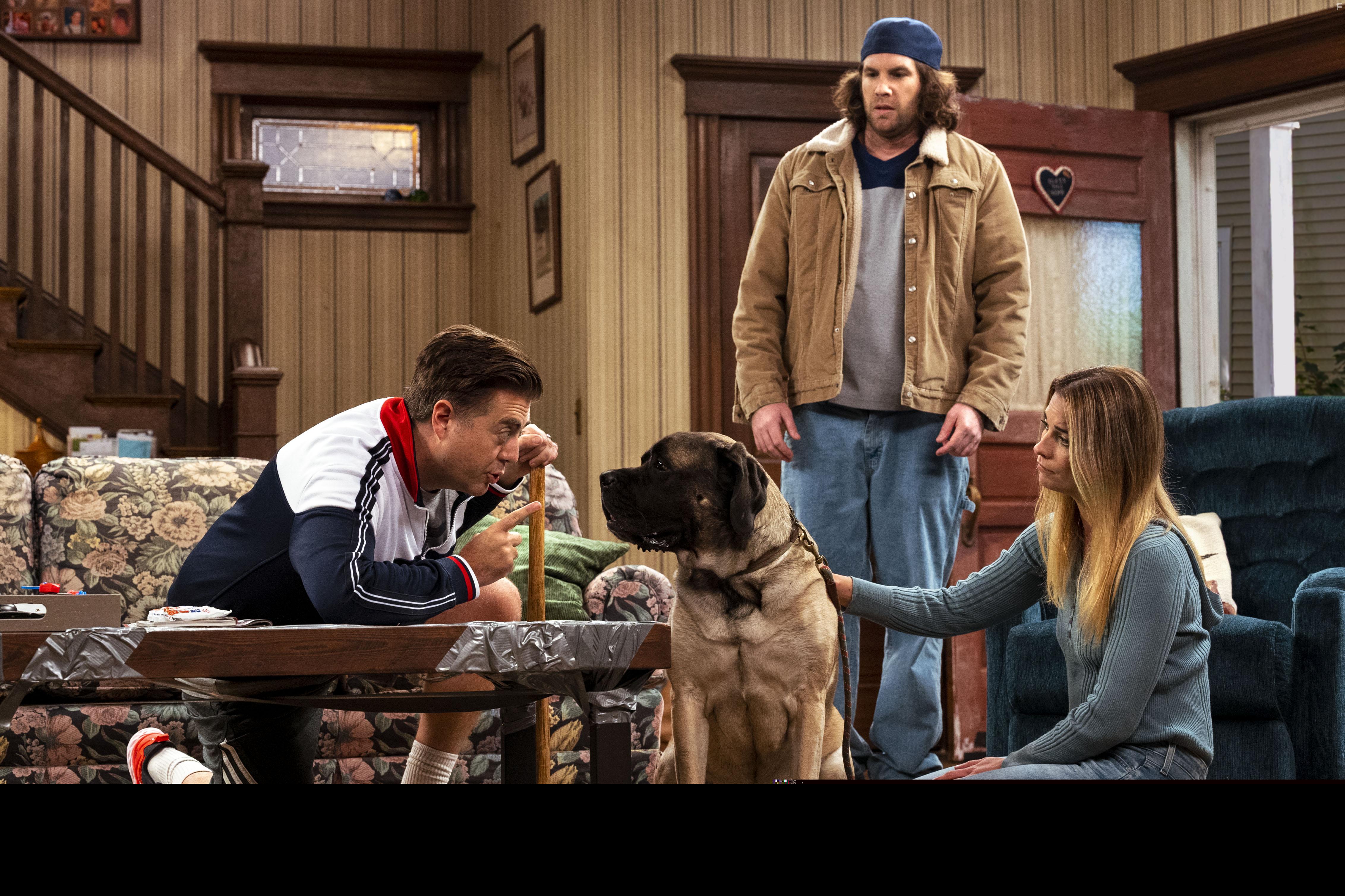 Annie Murphy, Eric Petersen, and Alex Bonifer in Kevin Can F**k Himself (2021)