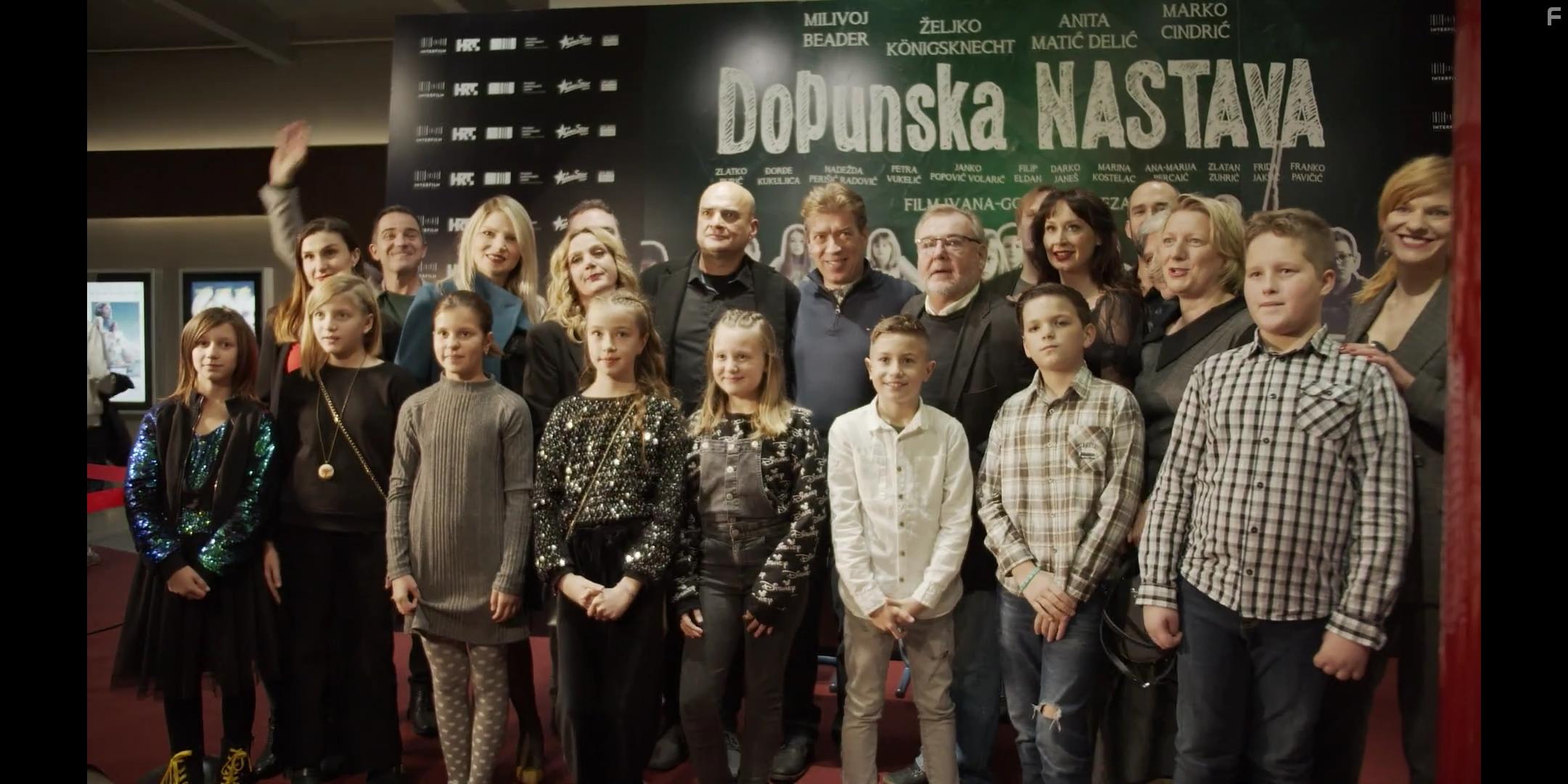 Marina Kostelac, Ivan-Goran Vitez, Ivica Zadro, Milivoj Beader, Frida Jaksic, Petra Vukelic, Ana Marija Percaic, and Marko Cindric at an event for Dopunska nastava (2019)