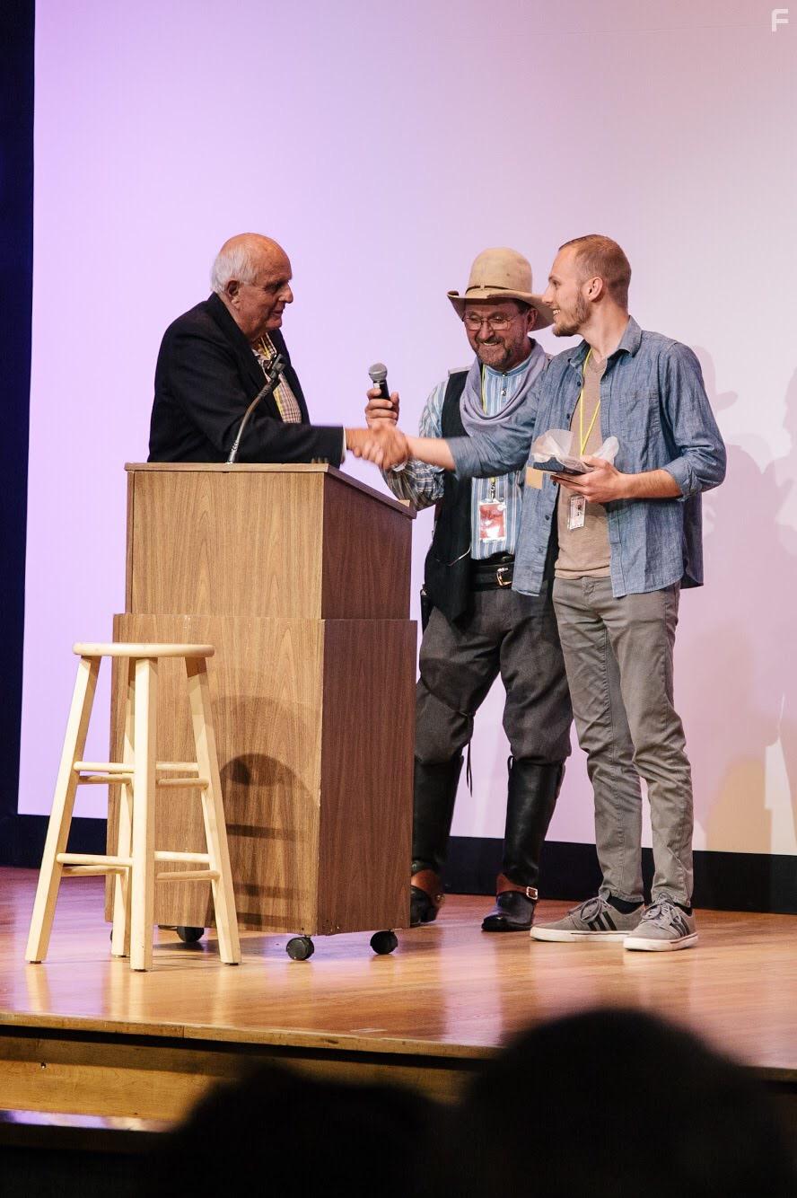 Gray Frederickson and Mitch Hudson at an event for Technicolour Daydream (2018)