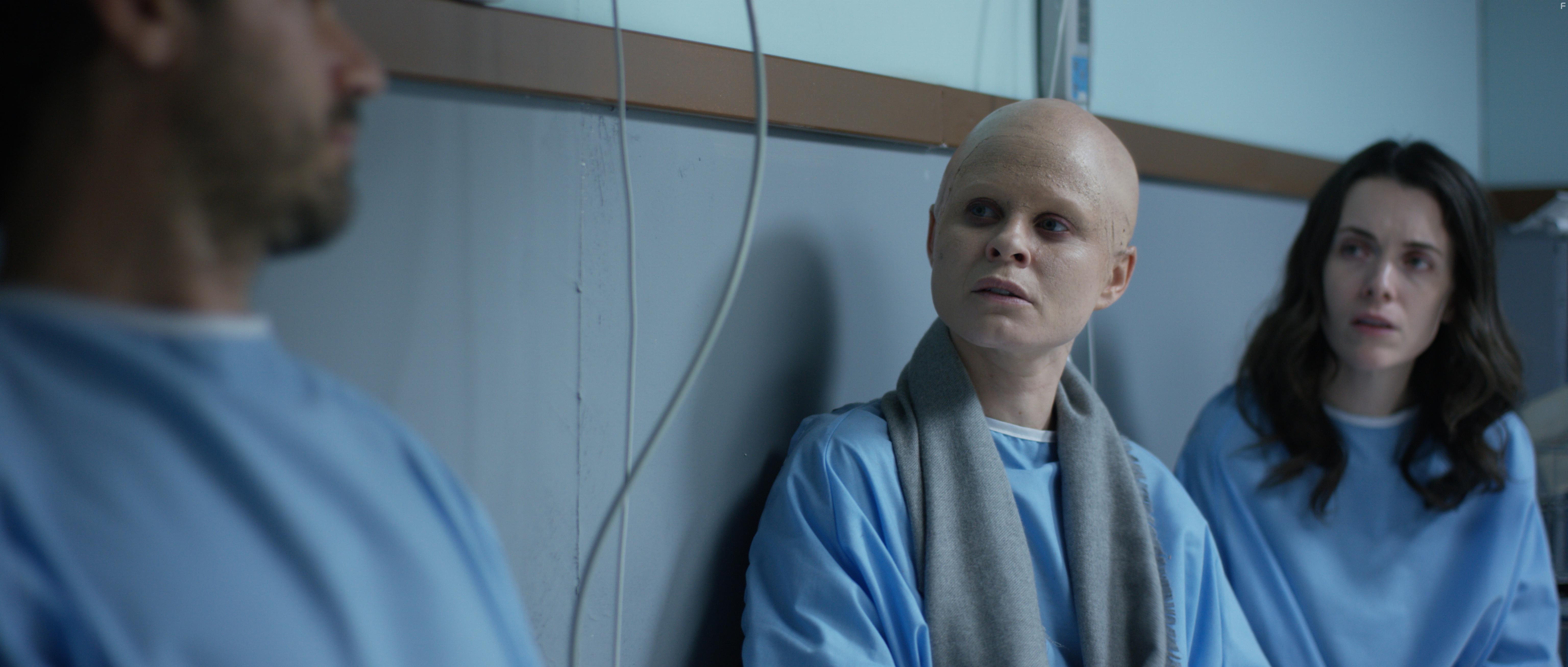 Christos Vasilopoulos, Ashlynn Yennie, and Augie Duke in Antidote (2021)