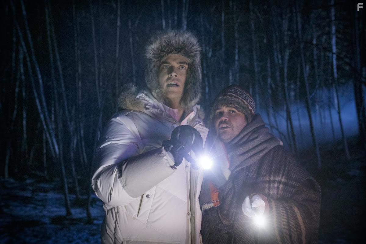 Cheyenne Jackson and Harvey Guilln in Werewolves Within (2021)