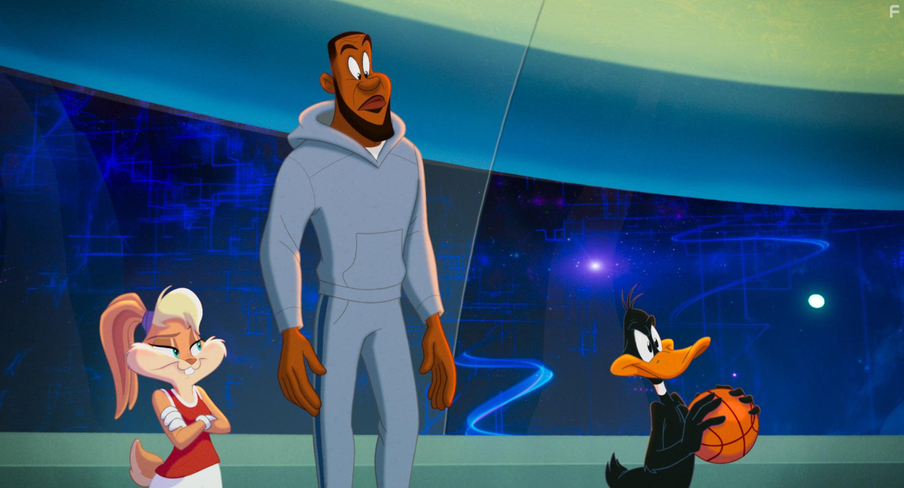 Eric Bauza, LeBron James, and Zendaya in Space Jam: A New Legacy (2021)