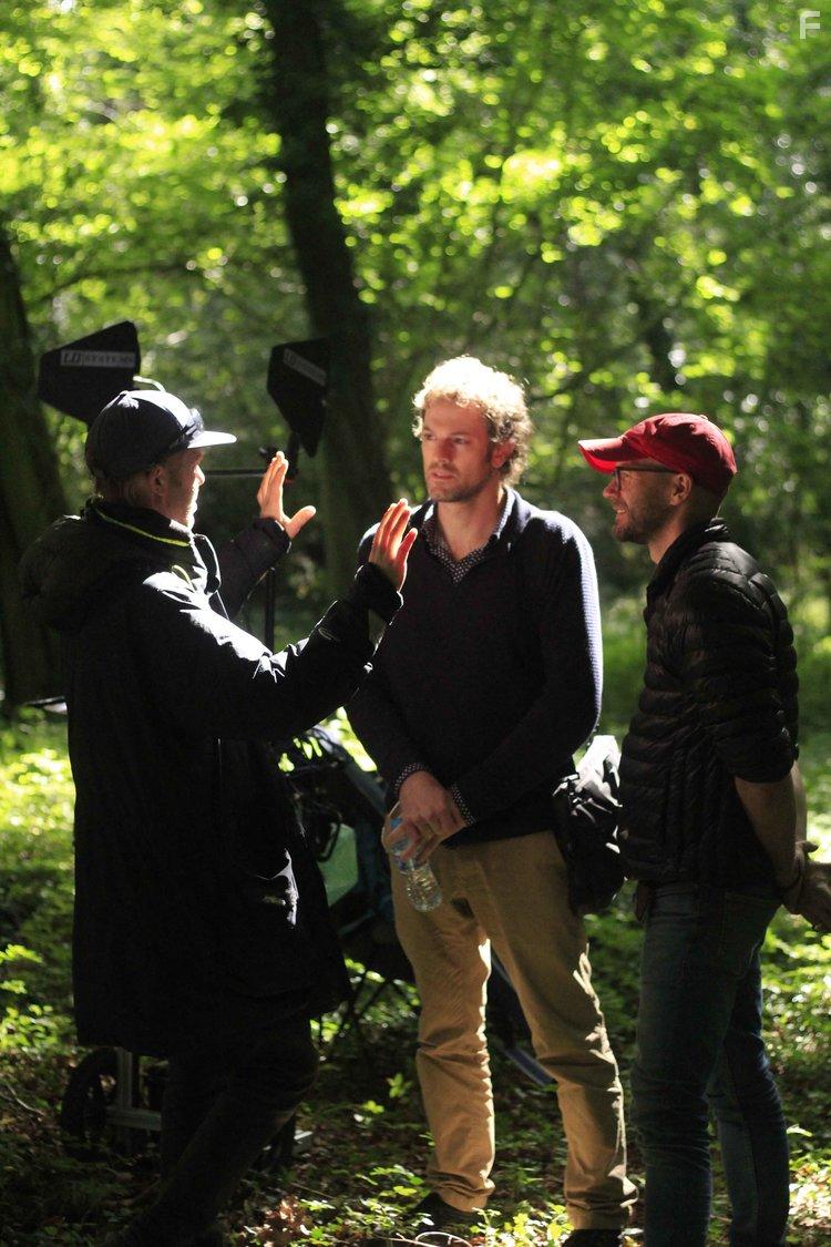 Toby Cook and Matt Cook on set in Gloucestershire