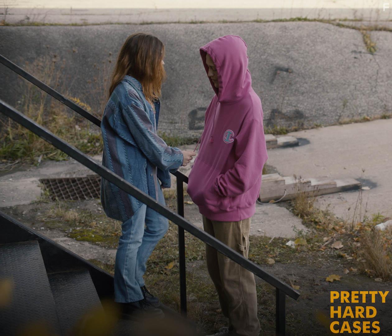 Katie Douglas and Percy Hynes White in Pretty Hard Cases (2021)