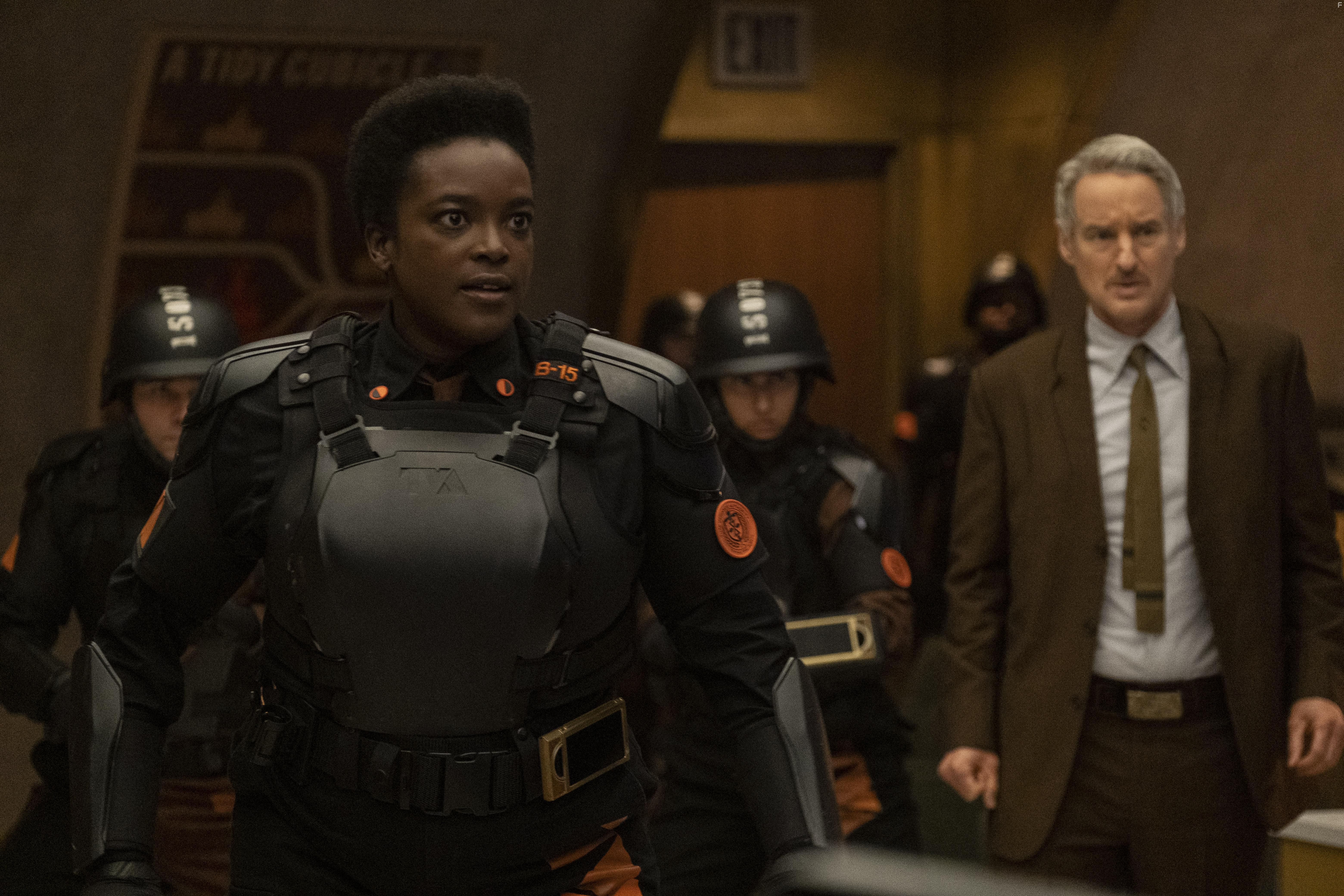 Owen Wilson and Wunmi Mosaku in Loki (2021)