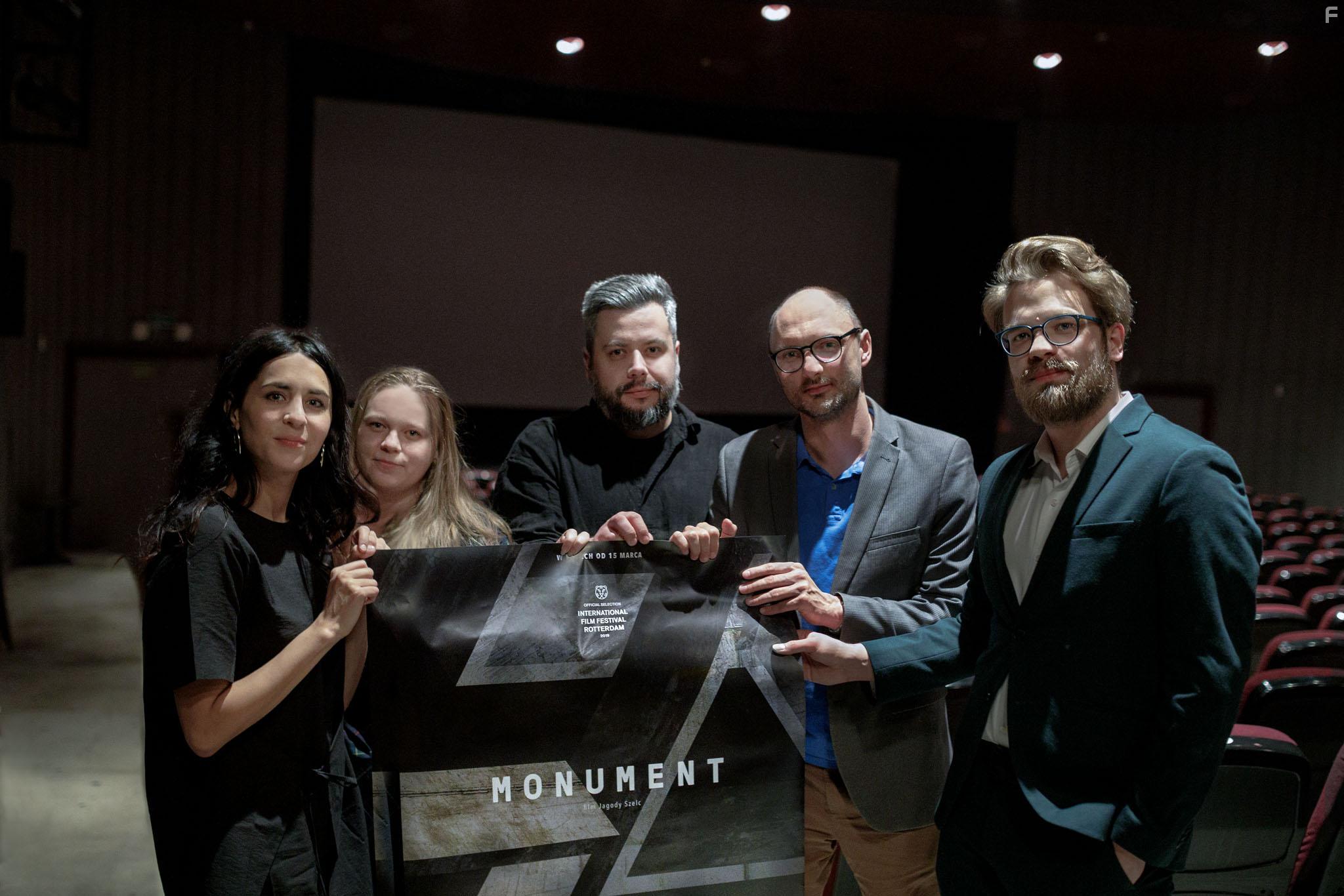 Jagoda Szelc, Krystian Kujda, and Grzegorz Fortuna at an event for Monument (2018)