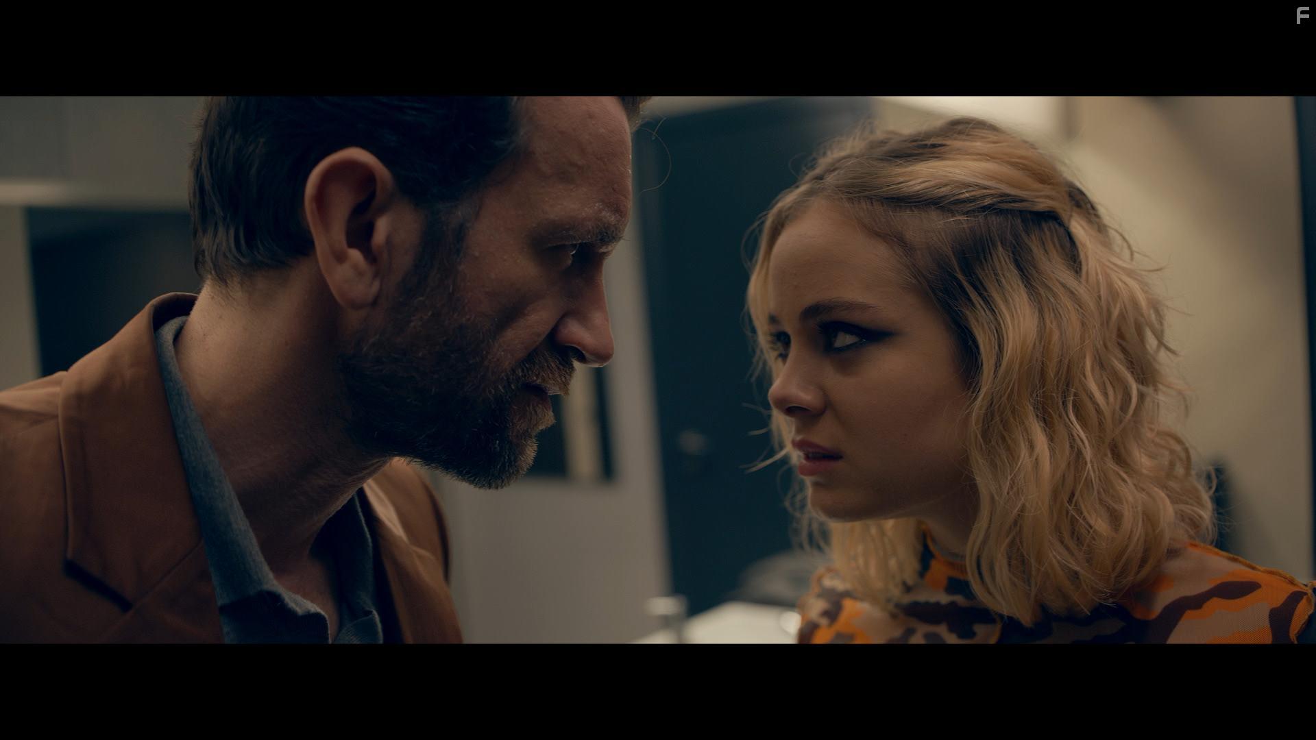 Tomasz Kot and Athena Strates in A Perfect Enemy (2020)