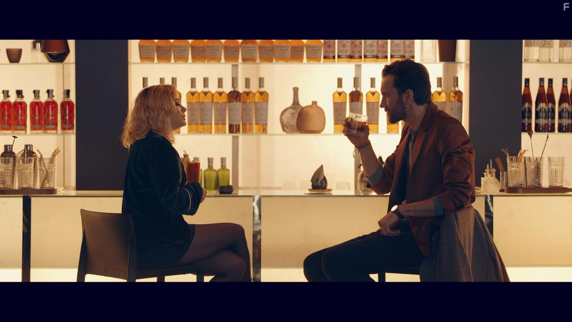 Tomasz Kot and Athena Strates in A Perfect Enemy (2020)