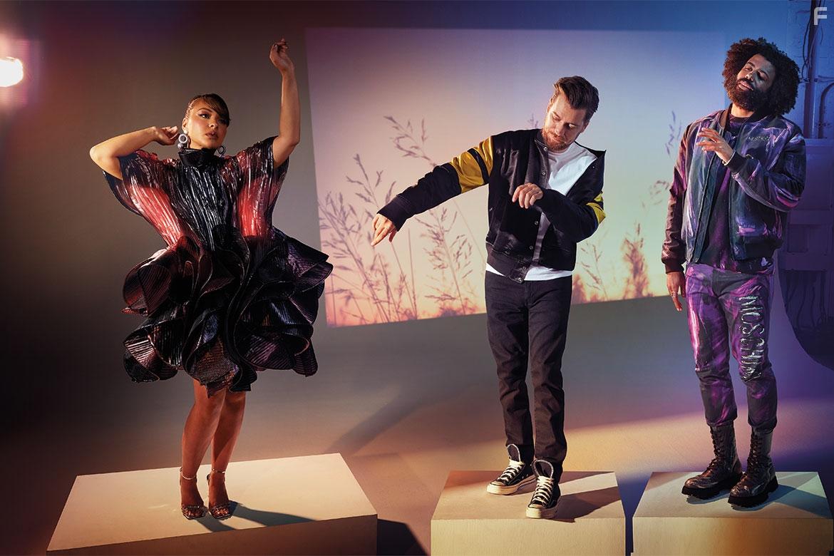 Rafael Casal, Daveed Diggs, and Jasmine Cephas Jones in Blindspotting (2021)