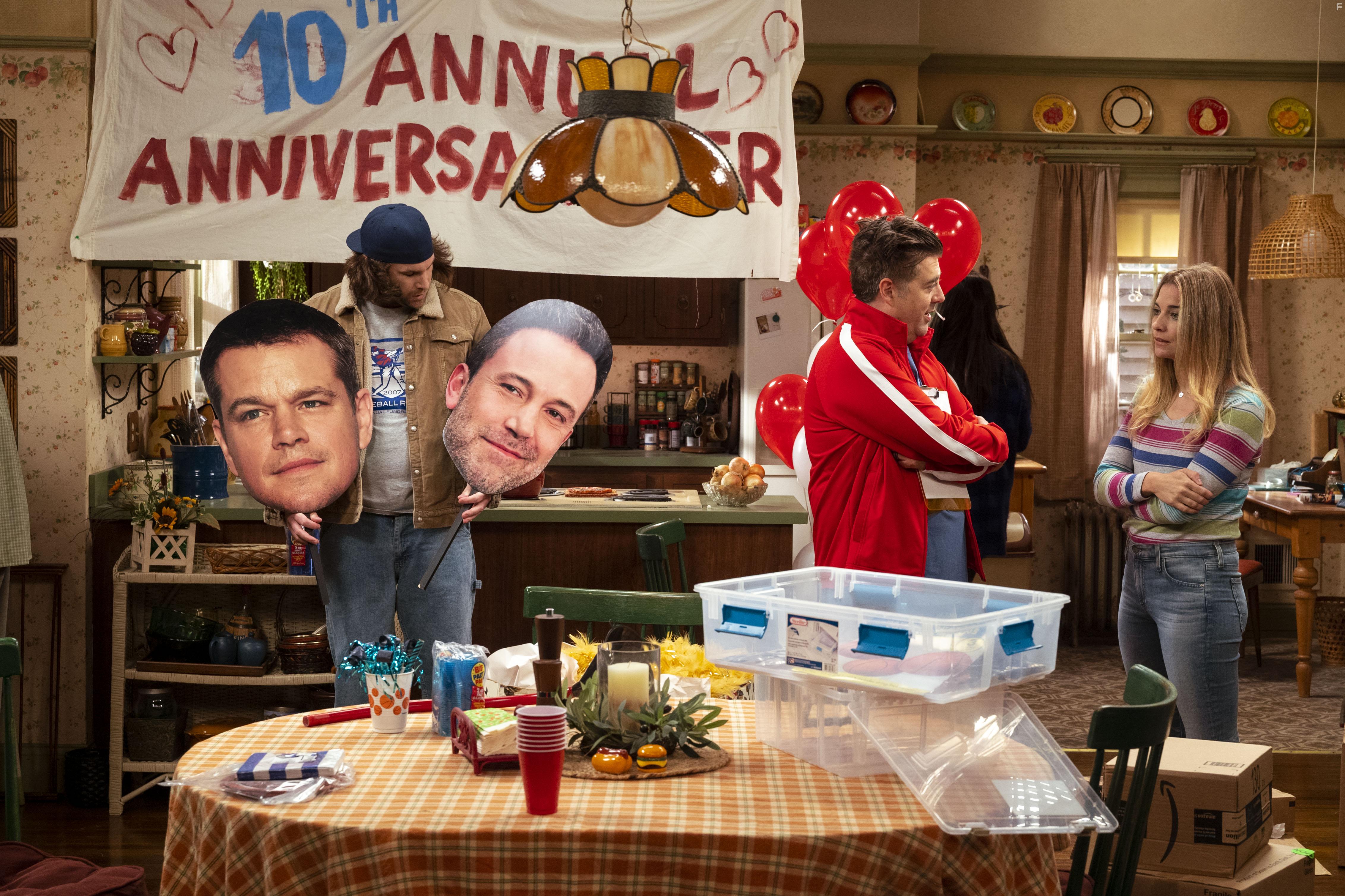 Annie Murphy, Eric Petersen, and Alex Bonifer in Kevin Can F**k Himself (2021)