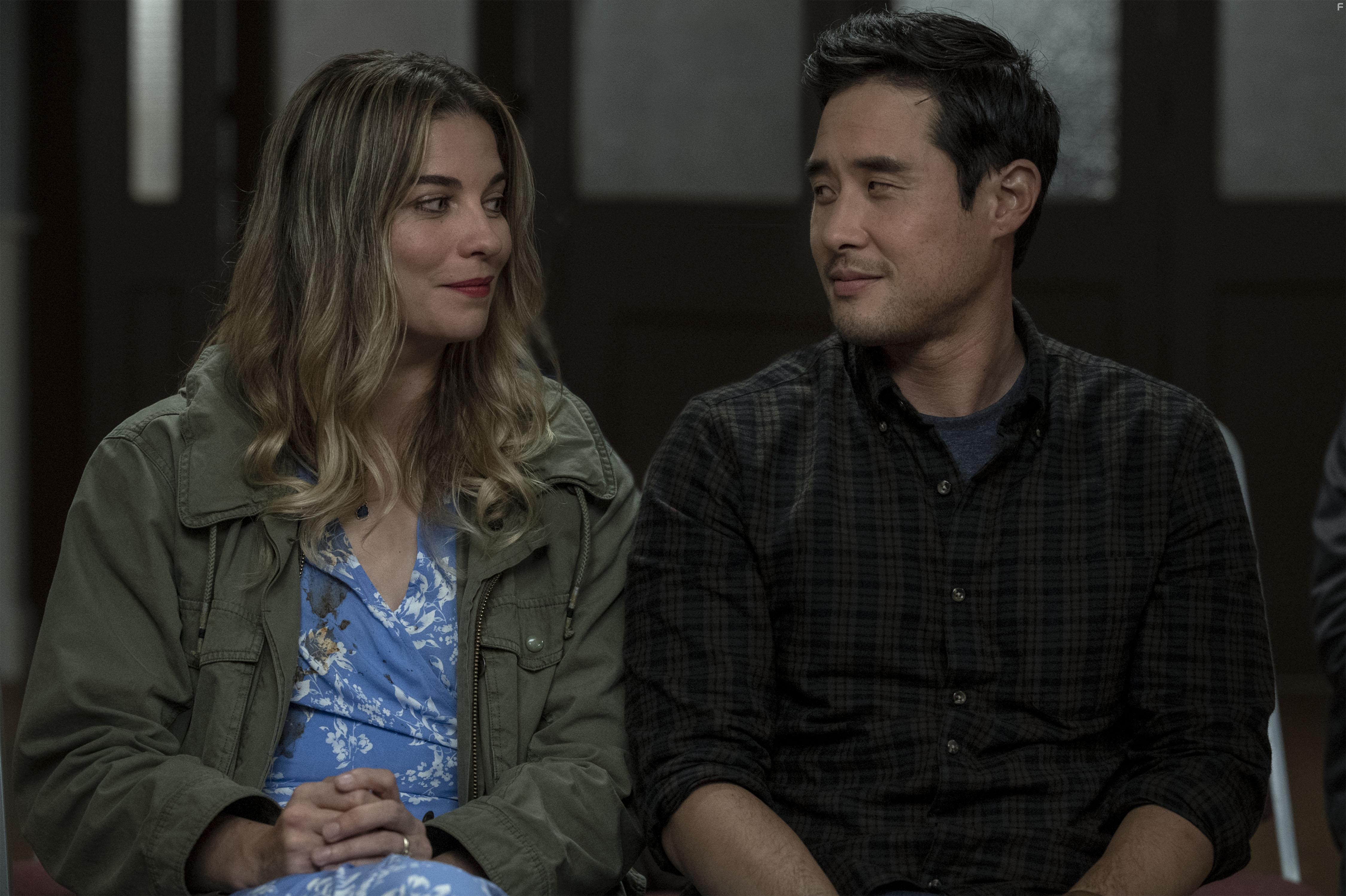 Annie Murphy and Raymond Lee in Kevin Can F**k Himself (2021)