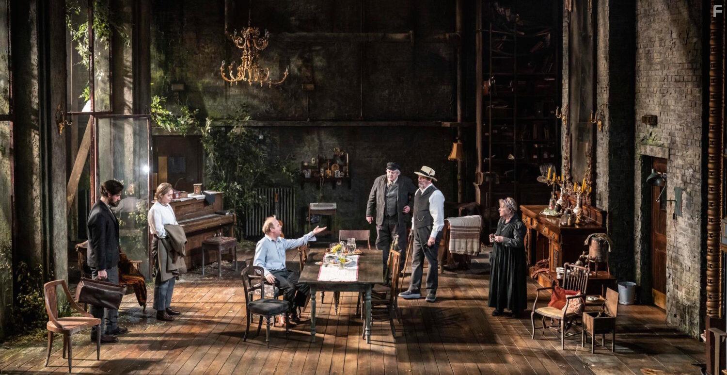 Roger Allam, Richard Armitage, Anna Calder-Marshall, Toby Jones, Peter Wight, and Aimee Lou Wood in Uncle Vanya (2020)
