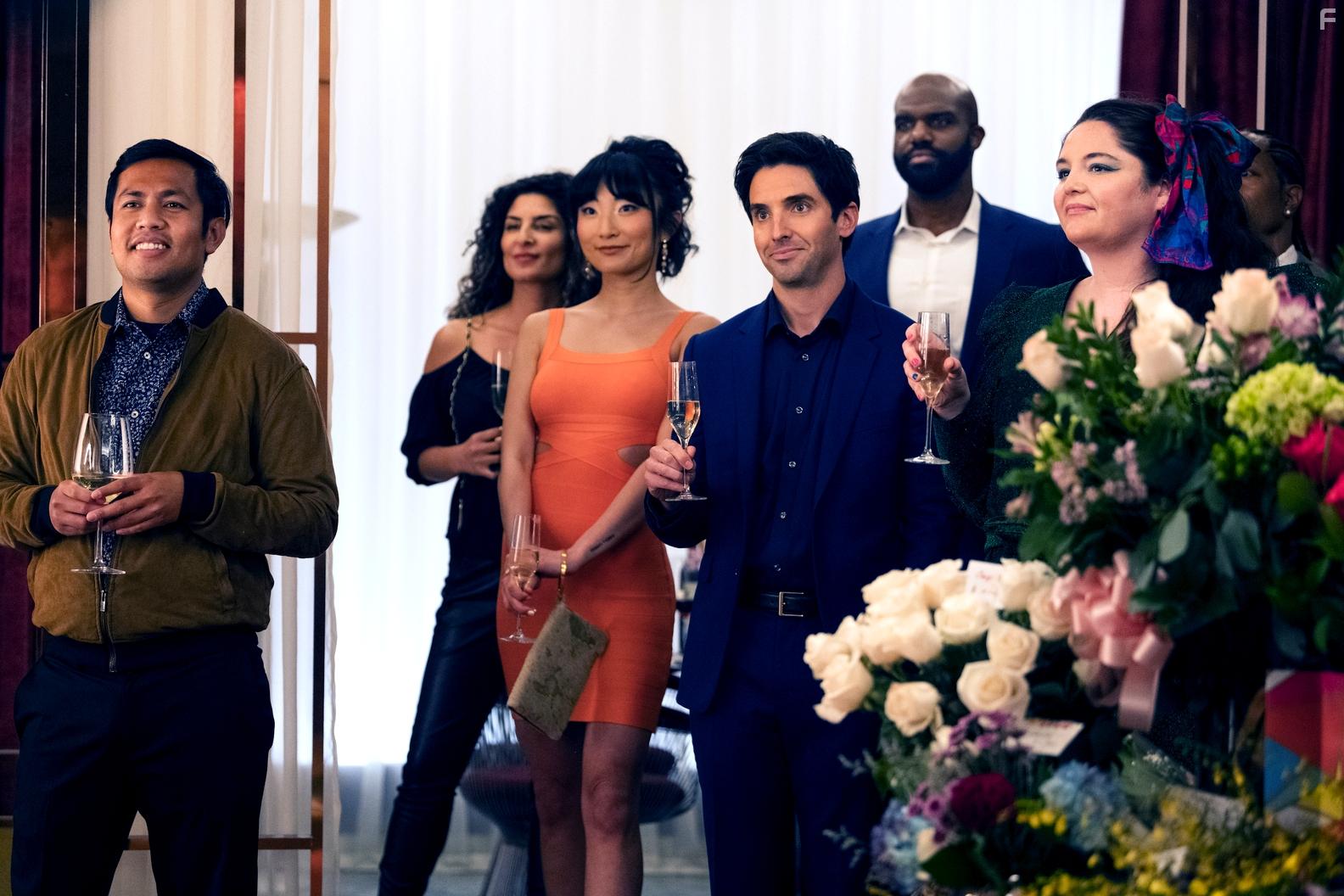 Megan Stalter, Paul W. Downs, Carl Clemons-Hopkins, and Poppy Liu in Hacks (2021)