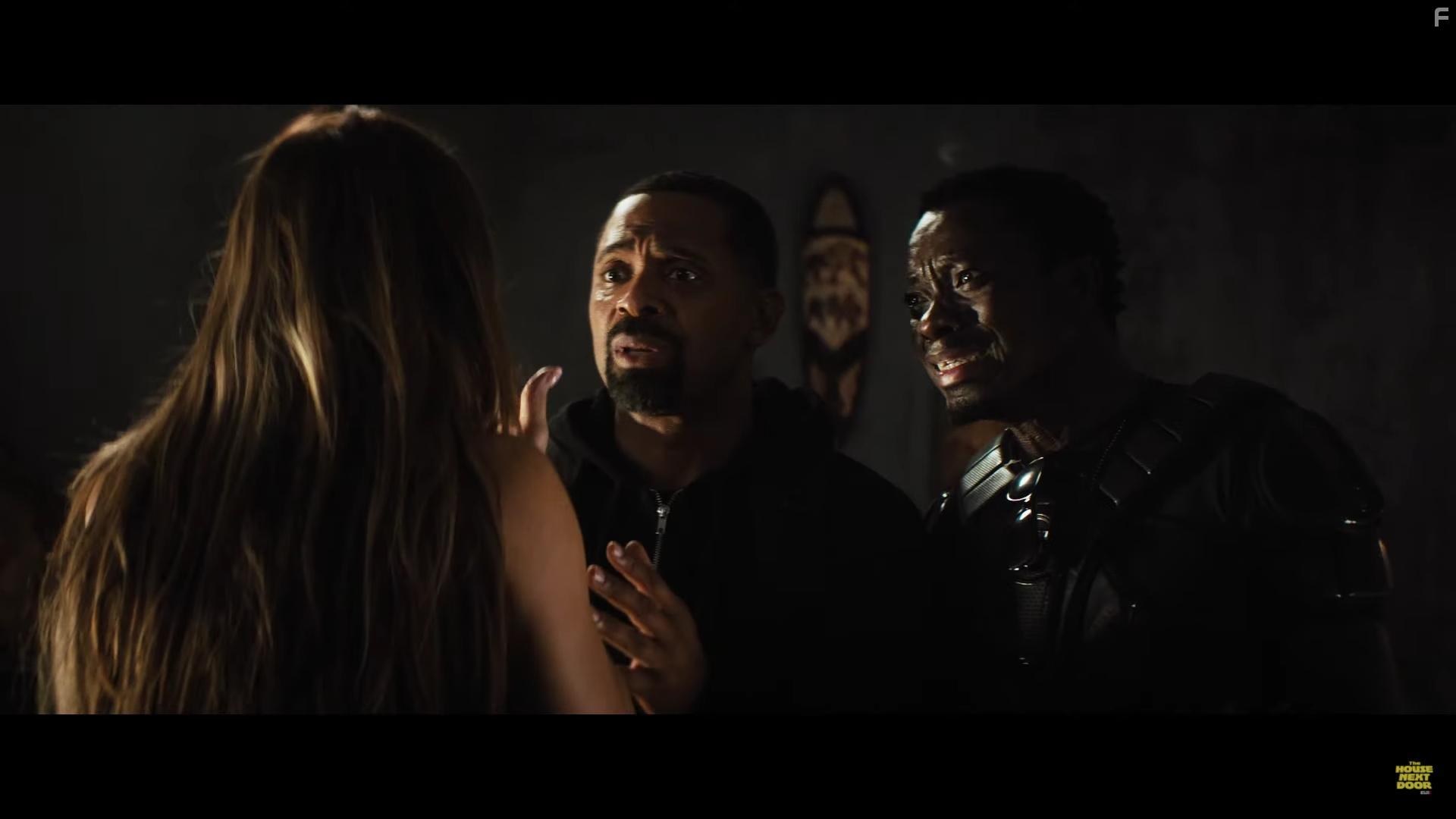 Michael Blackson and Mike Epps in The House Next Door (2021)