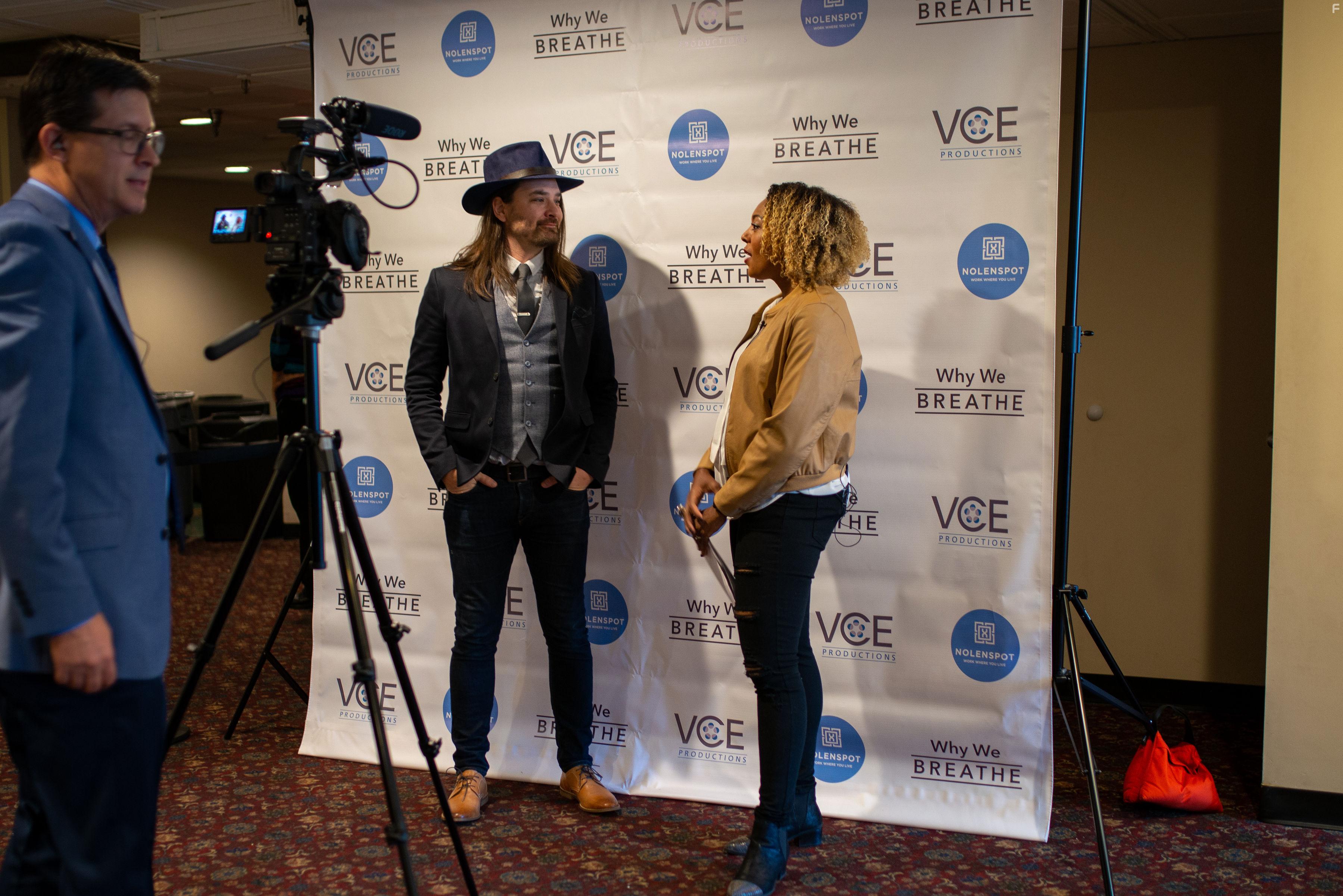 Jason Bynum at an event for Why We Breathe (2020)