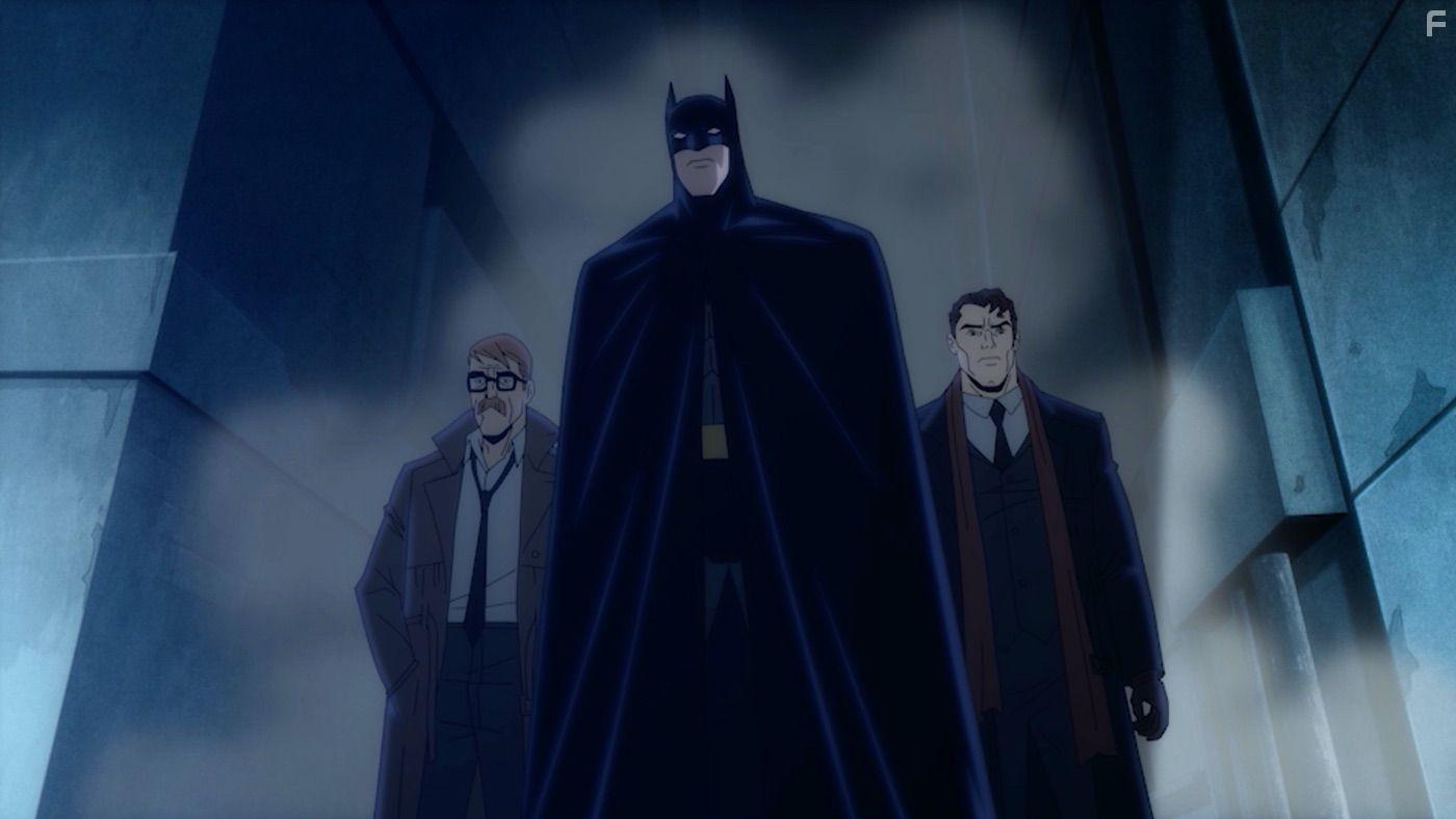 Jensen Ackles, Billy Burke, and Josh Duhamel in Batman: The Long Halloween, Part One (2021)