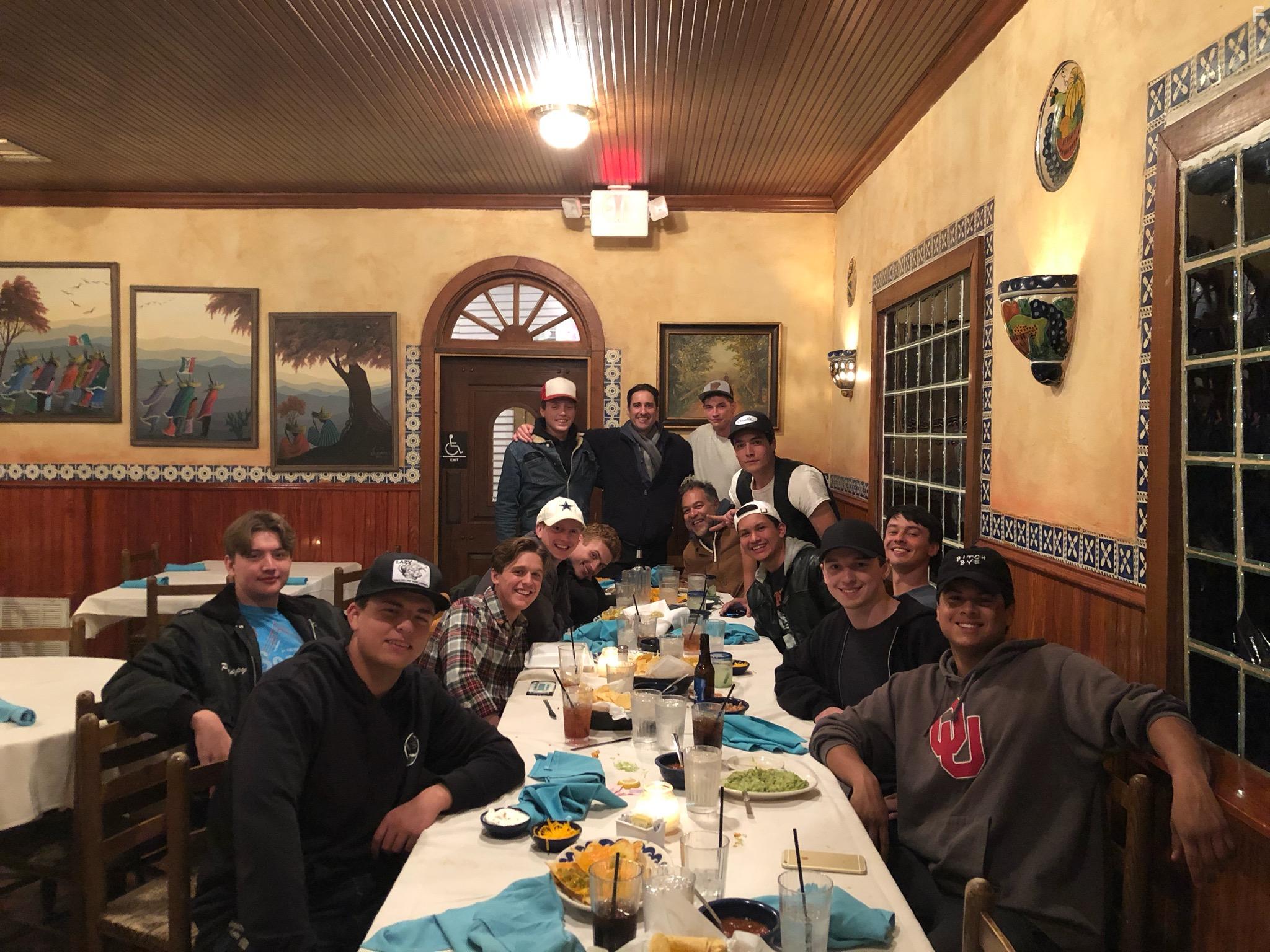 Luke Wilson, King Orba, Levi Dylan, Bailey Roberts, Slade Monroe, Woodrow Luttrell, Preston Porter, Manuel Tapia, Michael Gohlke, Jake Austin Walker, Tyler Silva, Jacob Lofland, and Sampley Barinaga in 12 Mighty Orphans (2021)