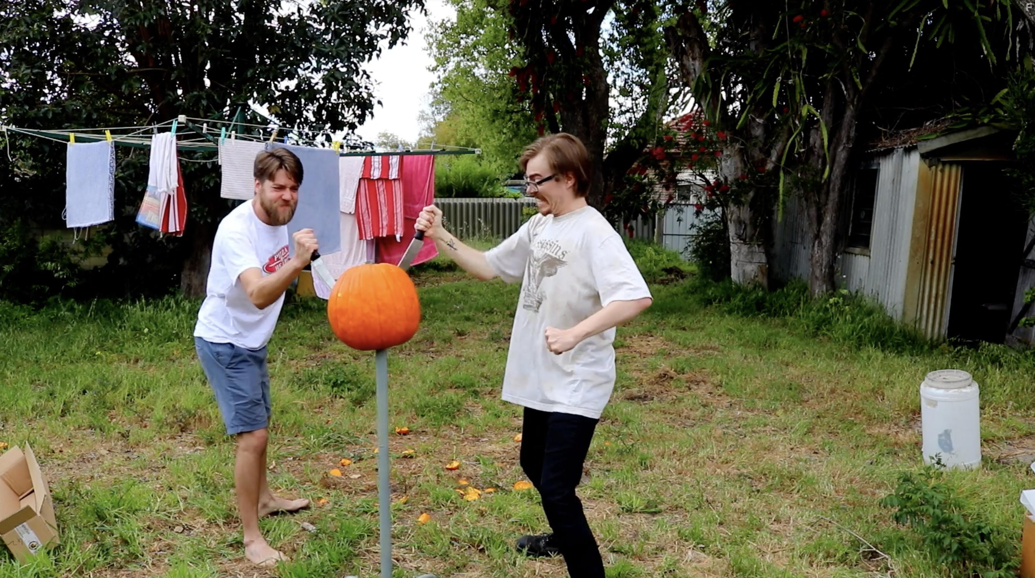 Nick Pages-Oliver and Daniel Buckle in Everybody Gets Stabbed (2020)