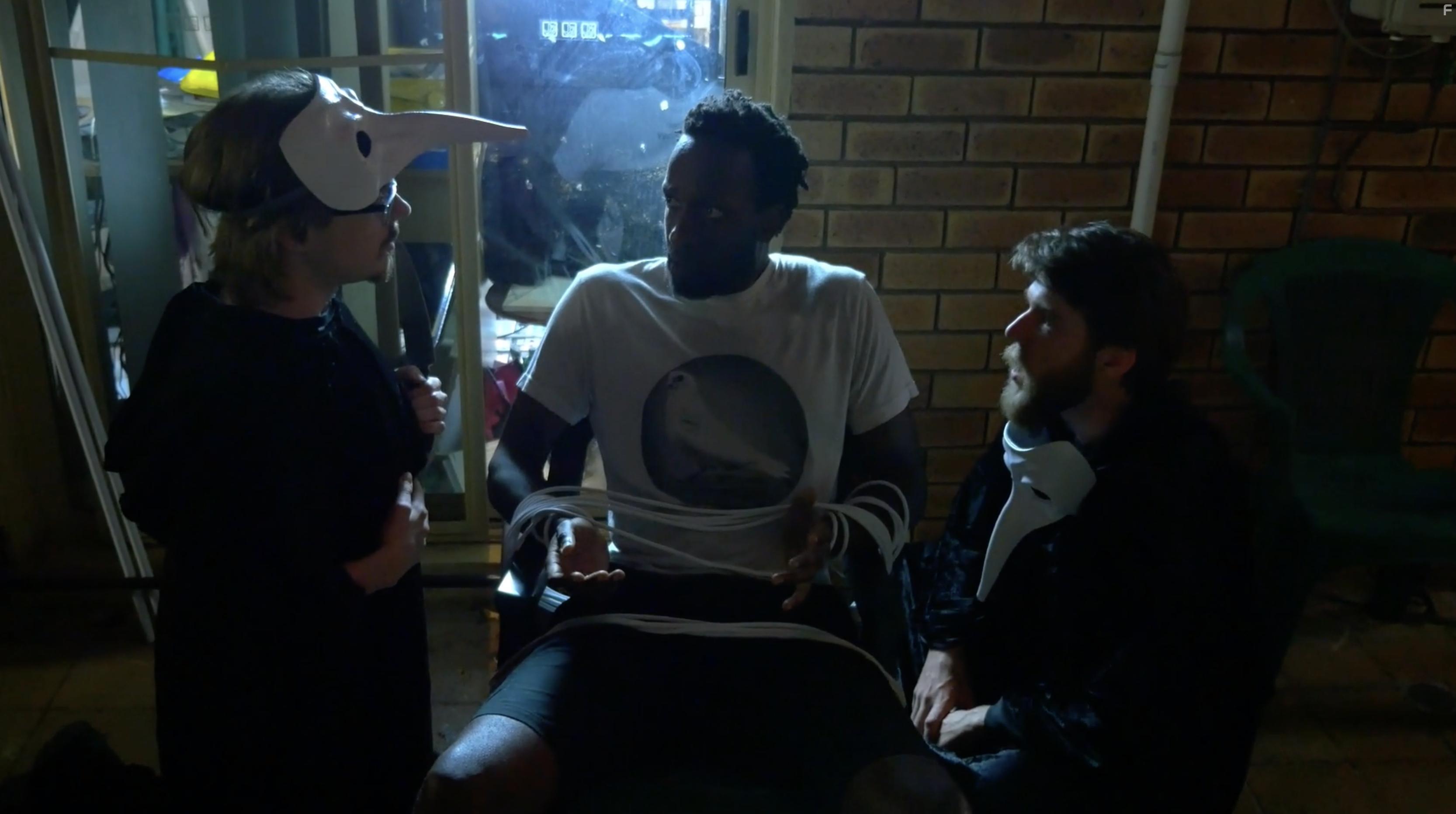 Joshua Makinda, Nick Pages-Oliver, and Daniel Buckle in Everybody Gets Stabbed (2020)