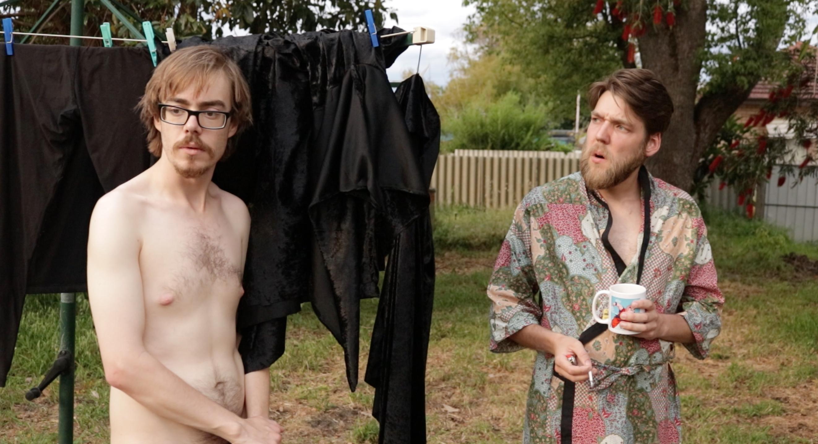 Nick Pages-Oliver and Daniel Buckle in Everybody Gets Stabbed (2020)