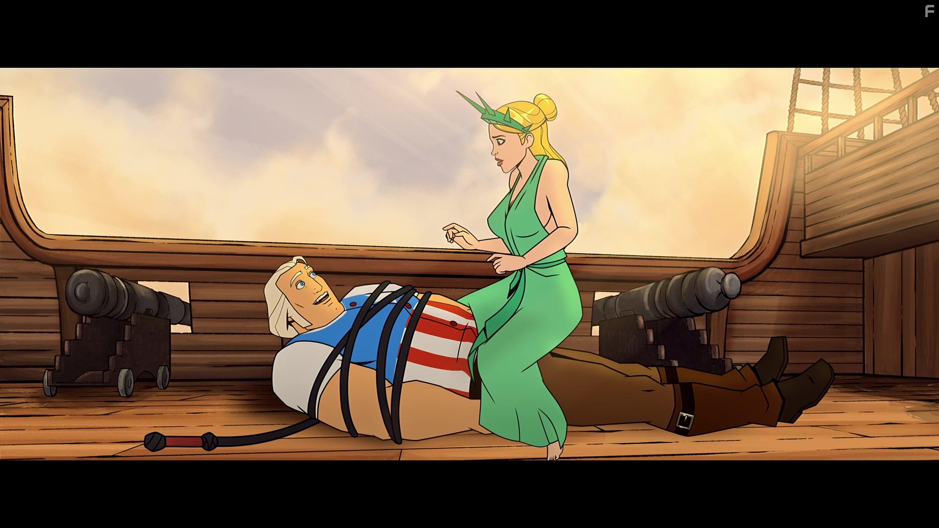 Judy Greer and Channing Tatum in America: The Motion Picture (2021)