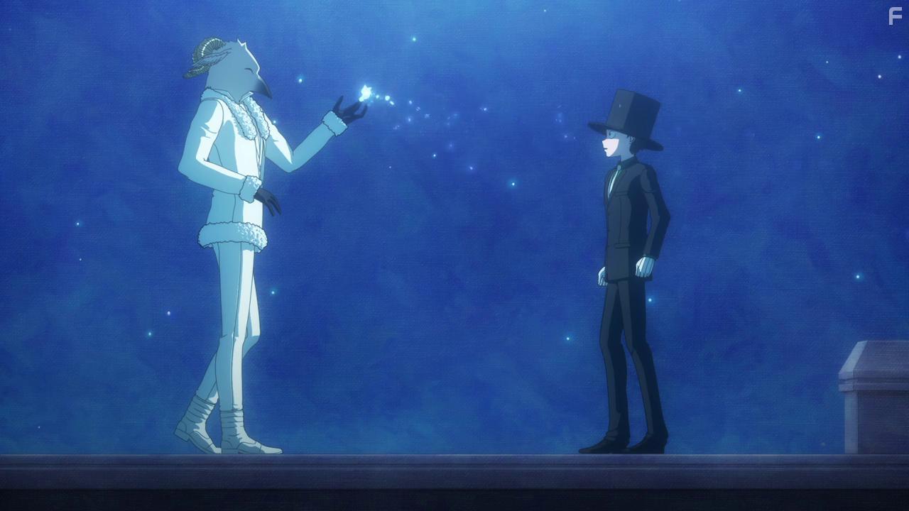 Hiroshi Kamiya and Natsuki Hanae in Shinigami Bocchan to Kuro Maid (2021)