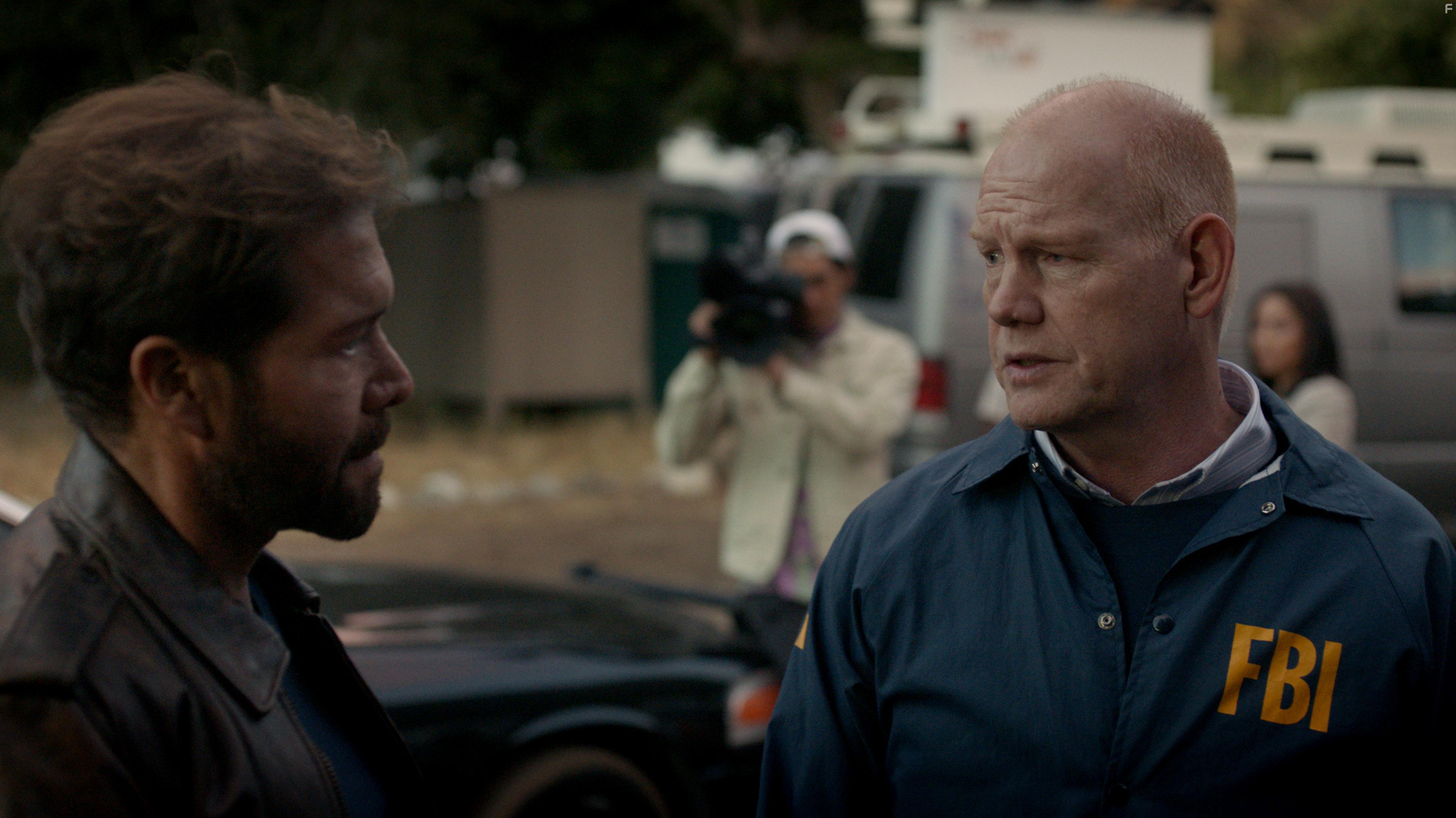 Oscar Cardenas and Glenn Morshower in A Dark Foe (2020)