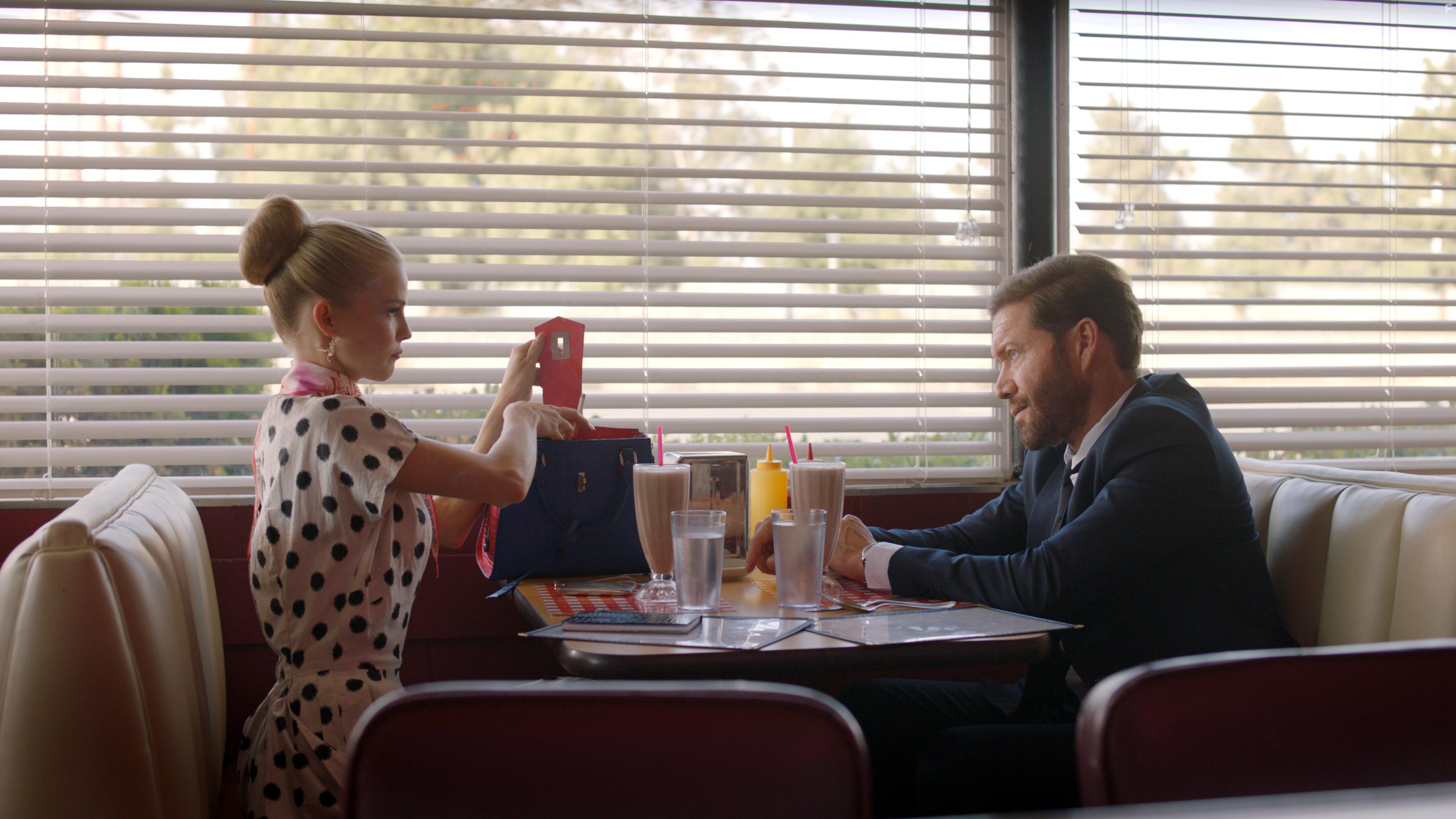 Oscar Cardenas and Kenzie Dalton in A Dark Foe (2020)