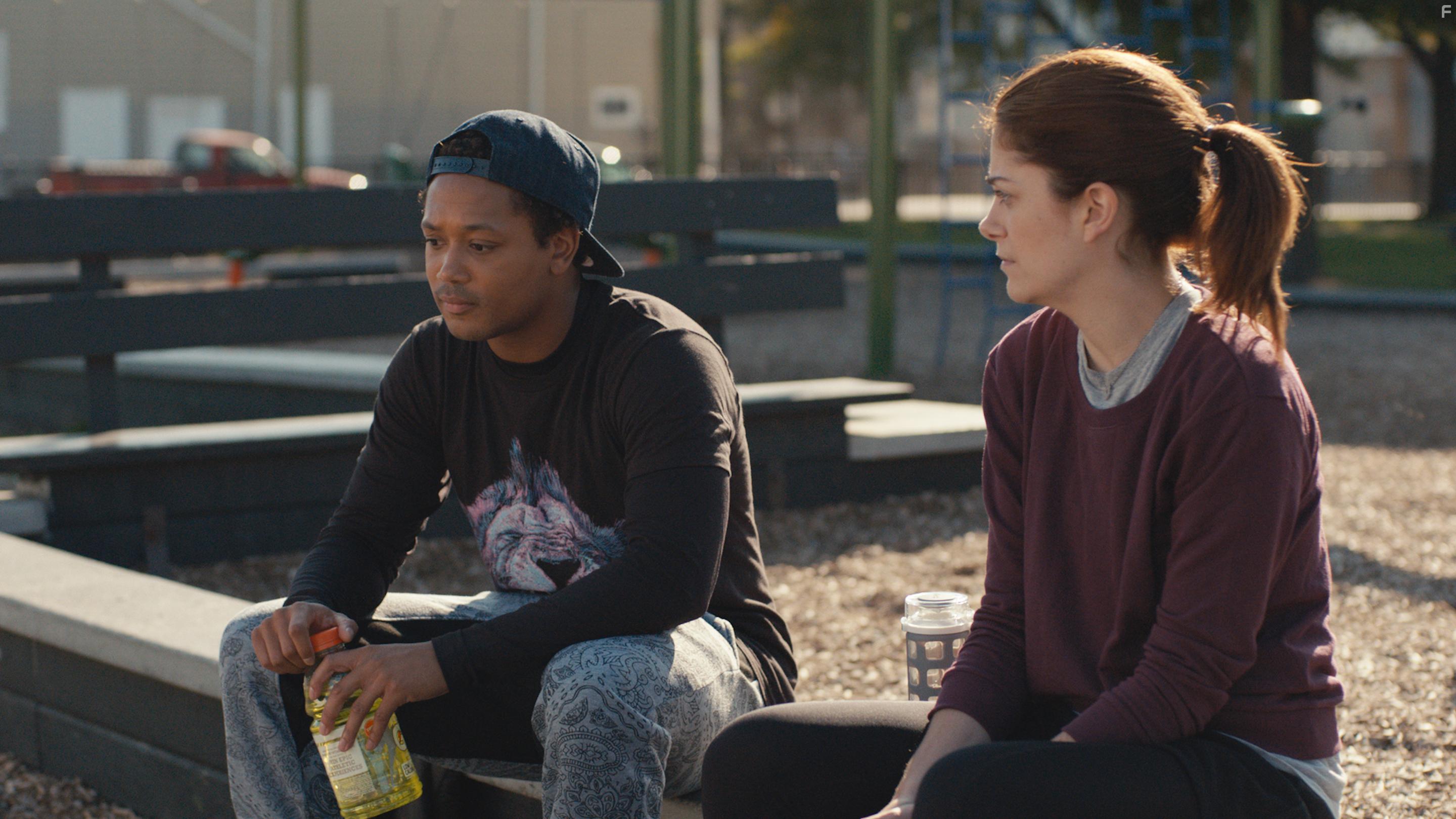 Romeo Miller and Elizabeth Alderfer in Game Day (2017)