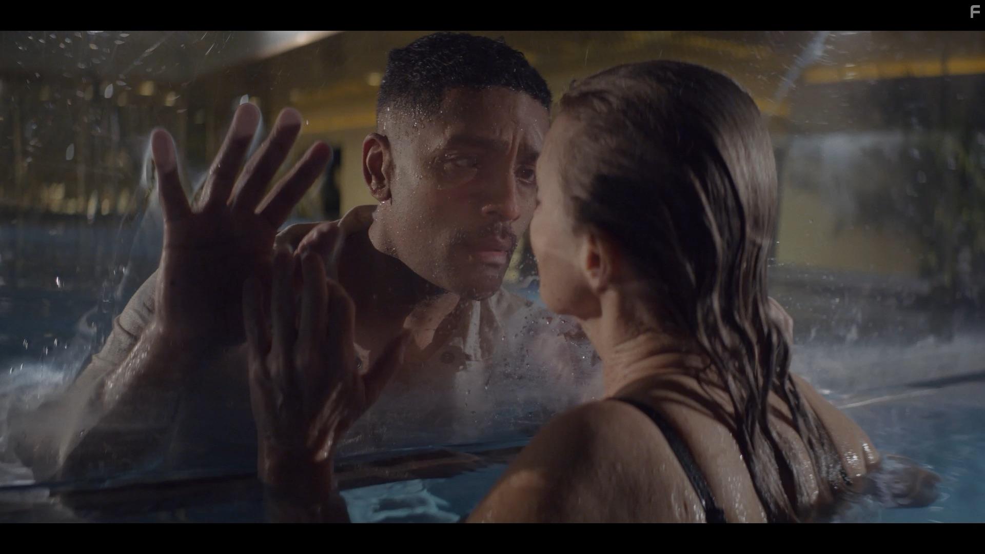 Lena Endre and Alexander Karim in Glacir (2021)